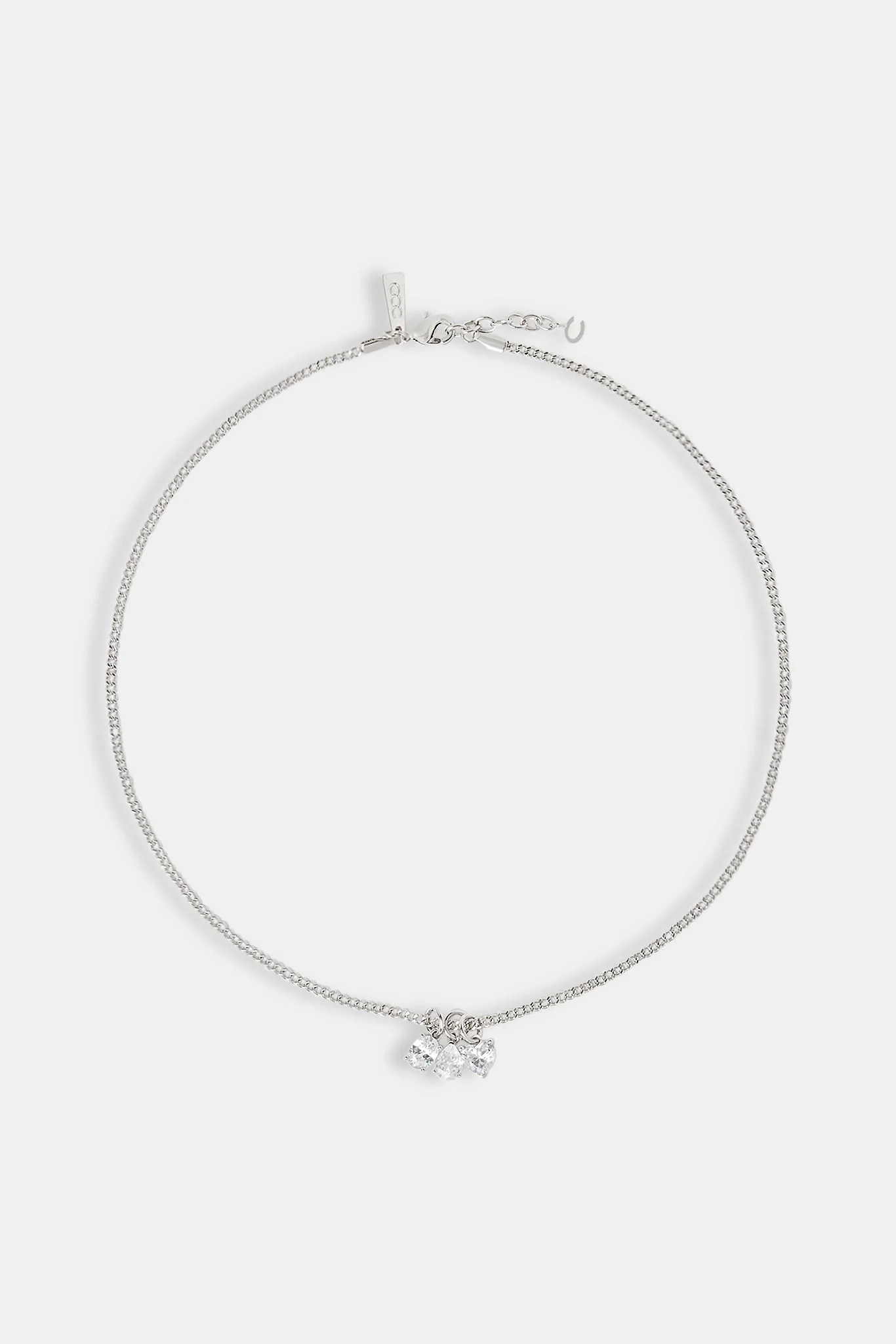 Iced Clear Layered Gemstone Necklace - 10mm - Image 4