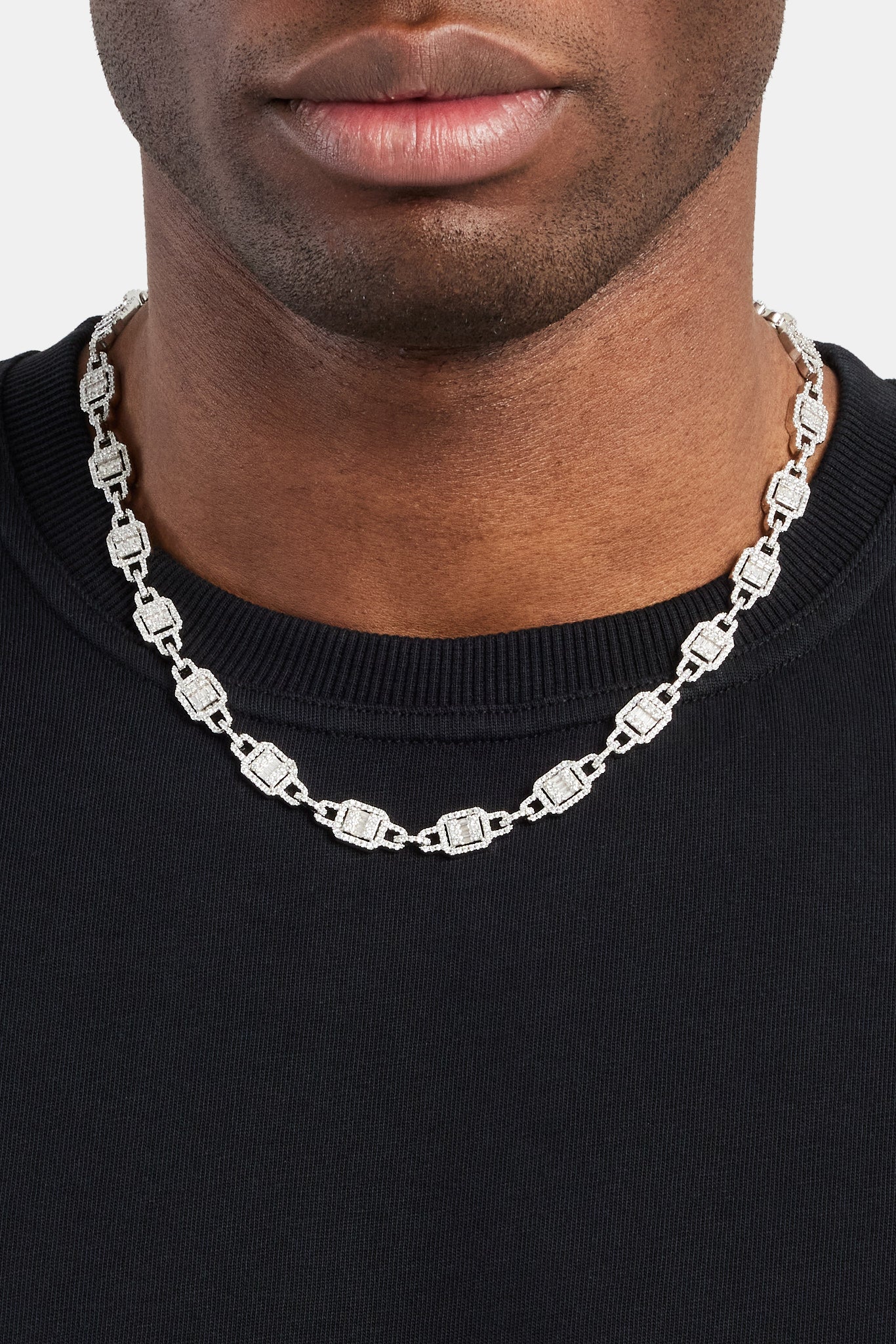 Iced Cluster Link Chain - 10mm