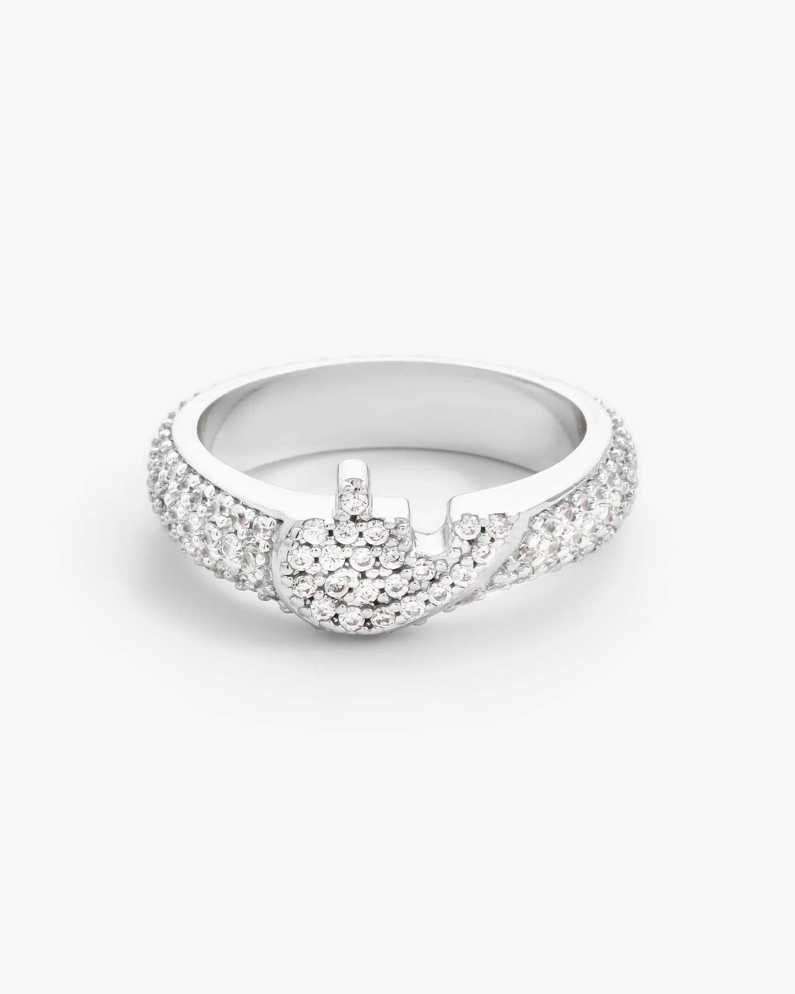 Iced Connecting Heart Ring - Image 2