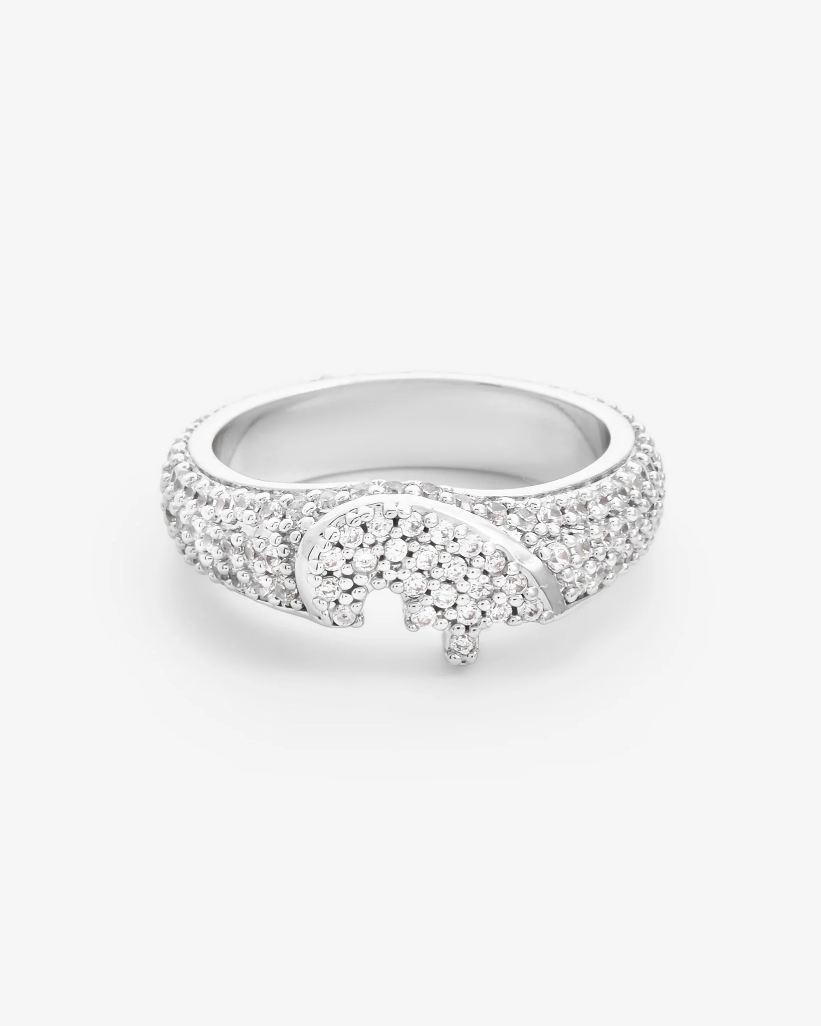 Iced Connecting Heart Ring - Image 3