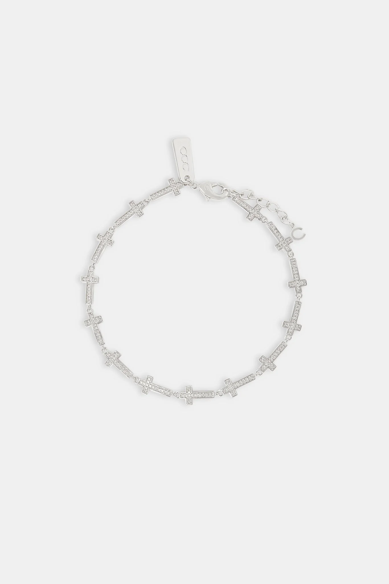 Iced Cross Connecting Bracelet - 6mm - Image 2