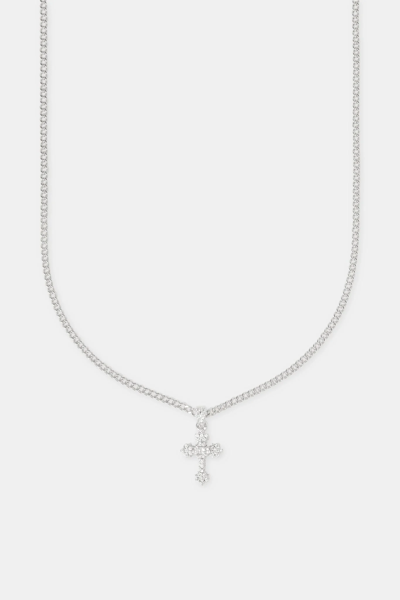 Iced Cross Cuban Necklace - 25mm - Image 2