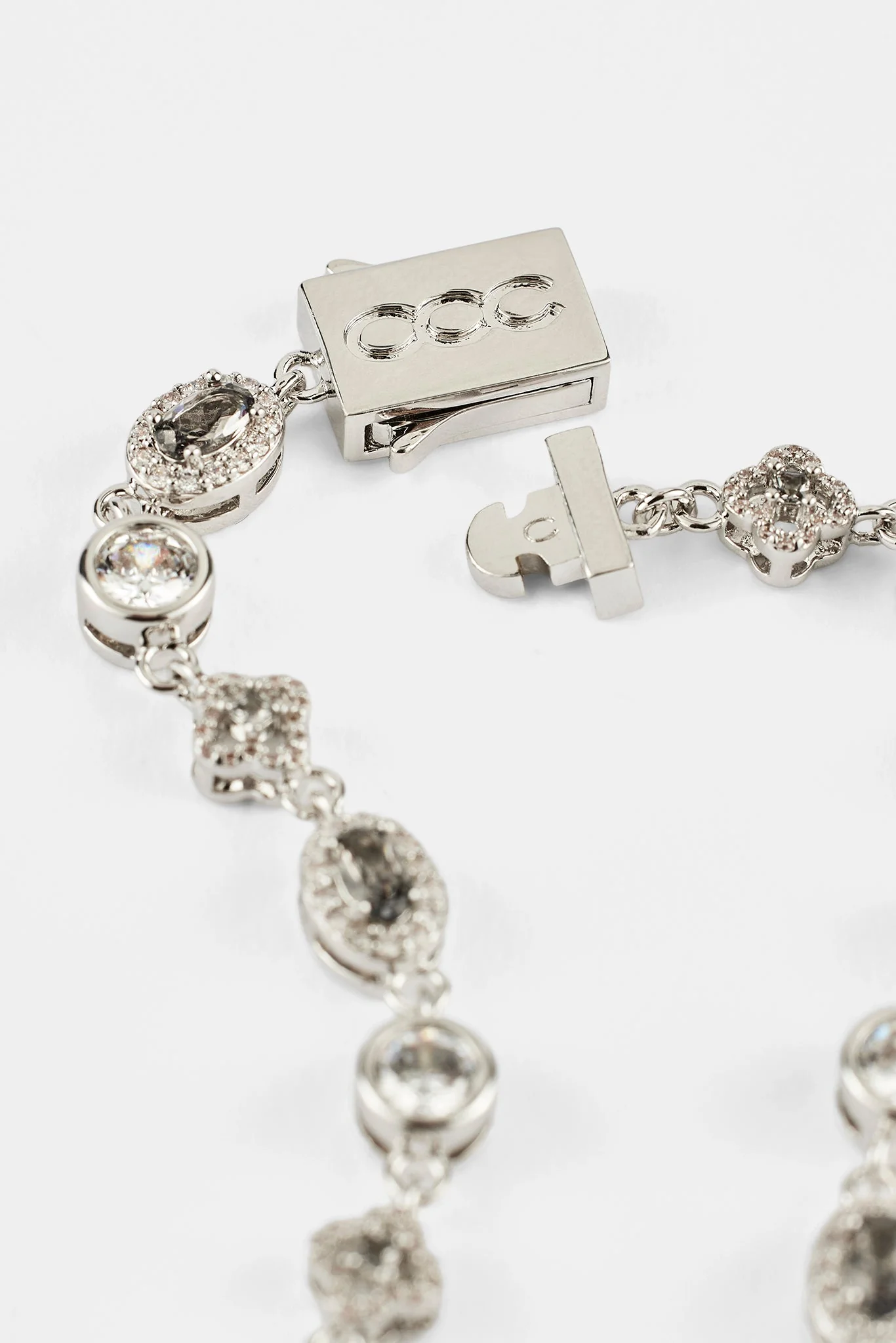 Iced Cross & Motif Multi Gemstone Bracelet - 6mm - Image 4