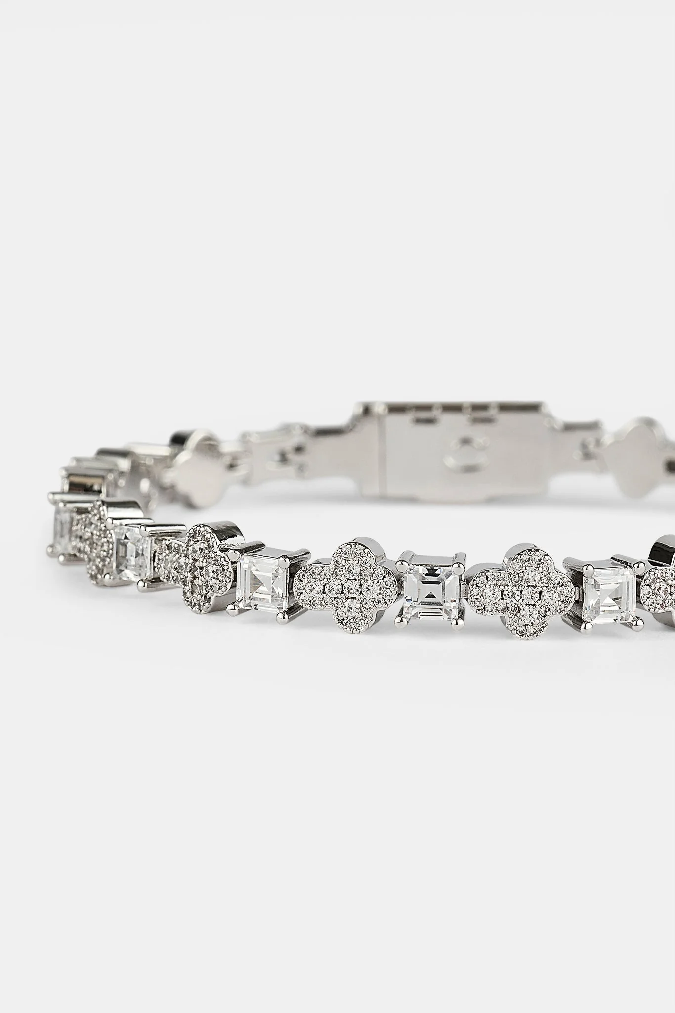 Iced Cross & Stone Bracelet - 6mm - Image 2