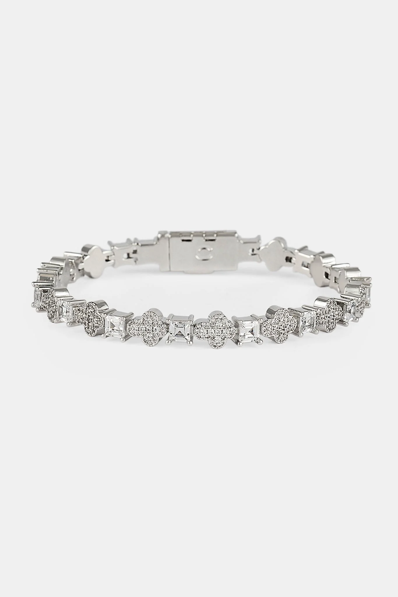 Iced Cross & Stone Bracelet - 6mm - Image 3