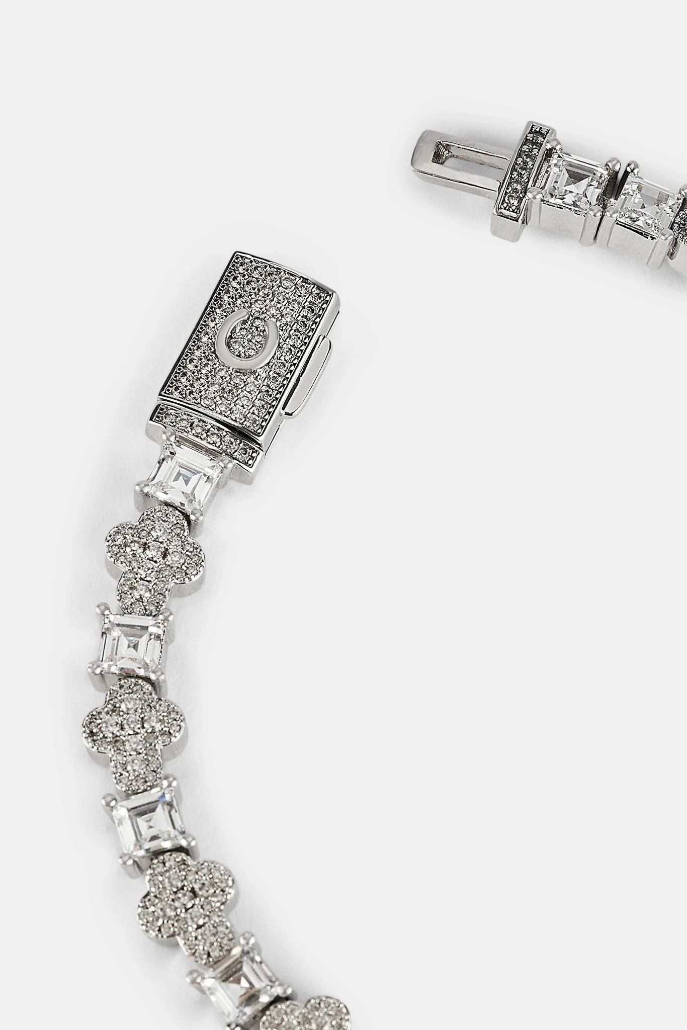 Iced Cross & Stone Bracelet - 6mm - Image 4
