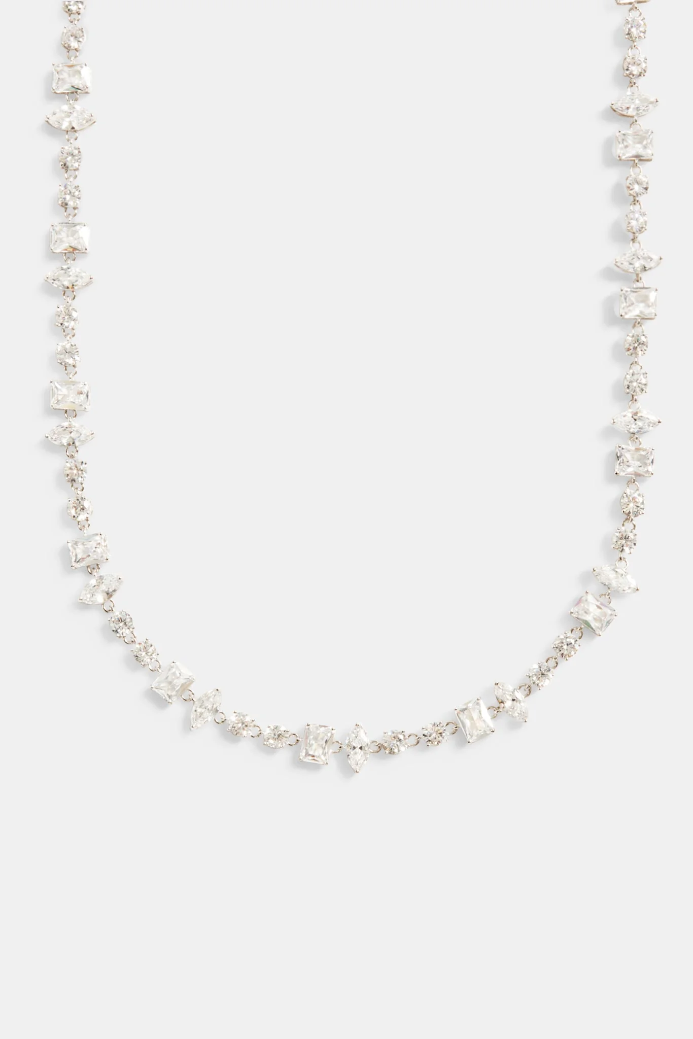 Iced CZ Clear Mixed Shape Tennis Chain - Image 2