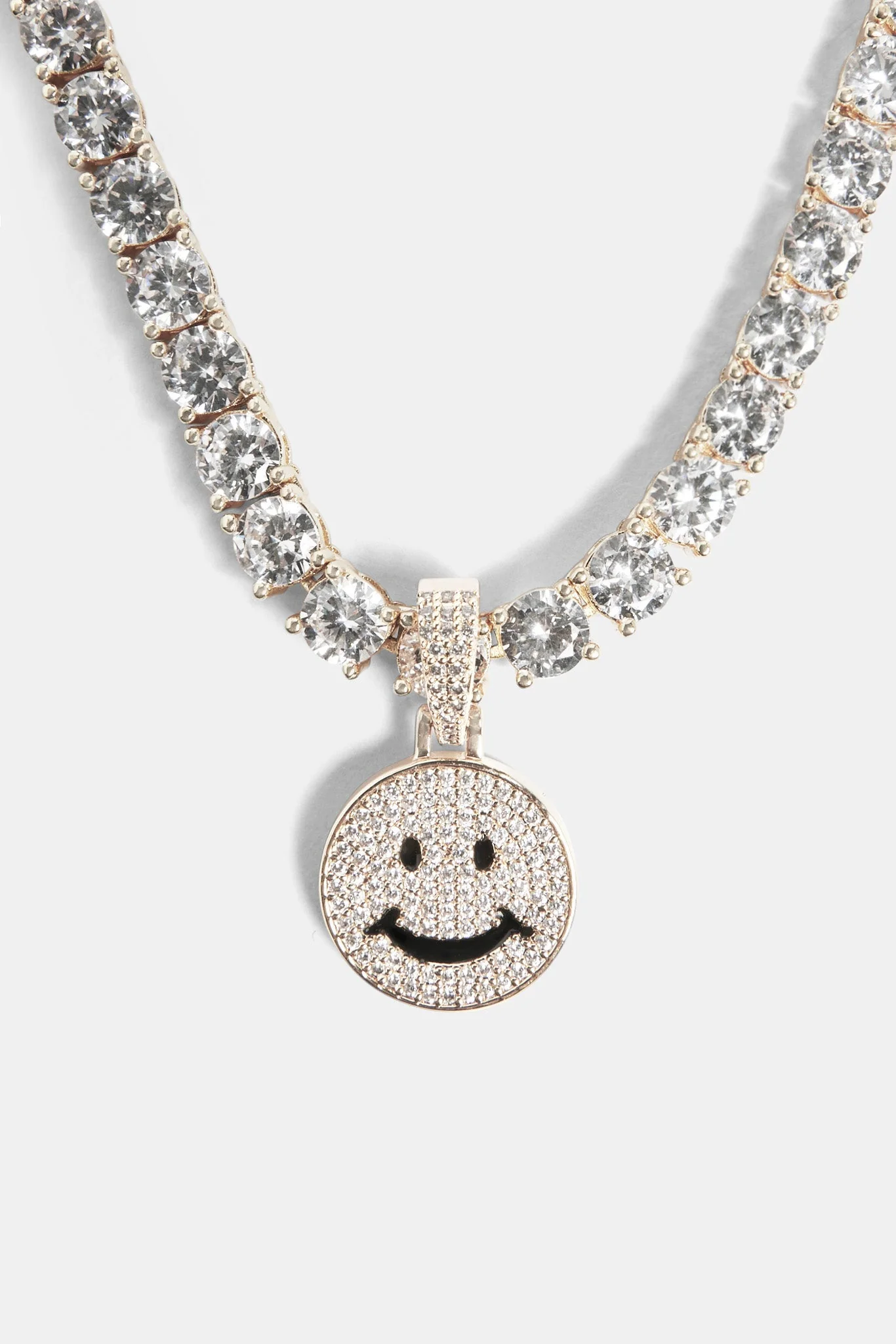 Iced CZ Happy Face Pendant - Image 9