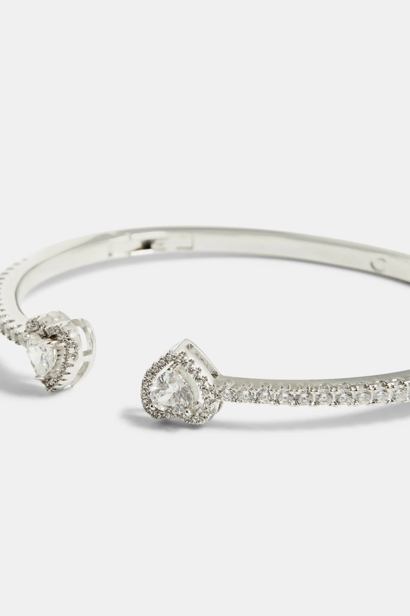Iced CZ Heart Bangle - Image 3