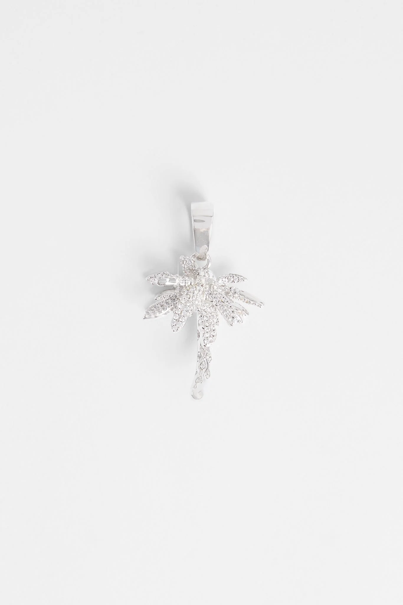 Iced CZ Palm Tree Pendant