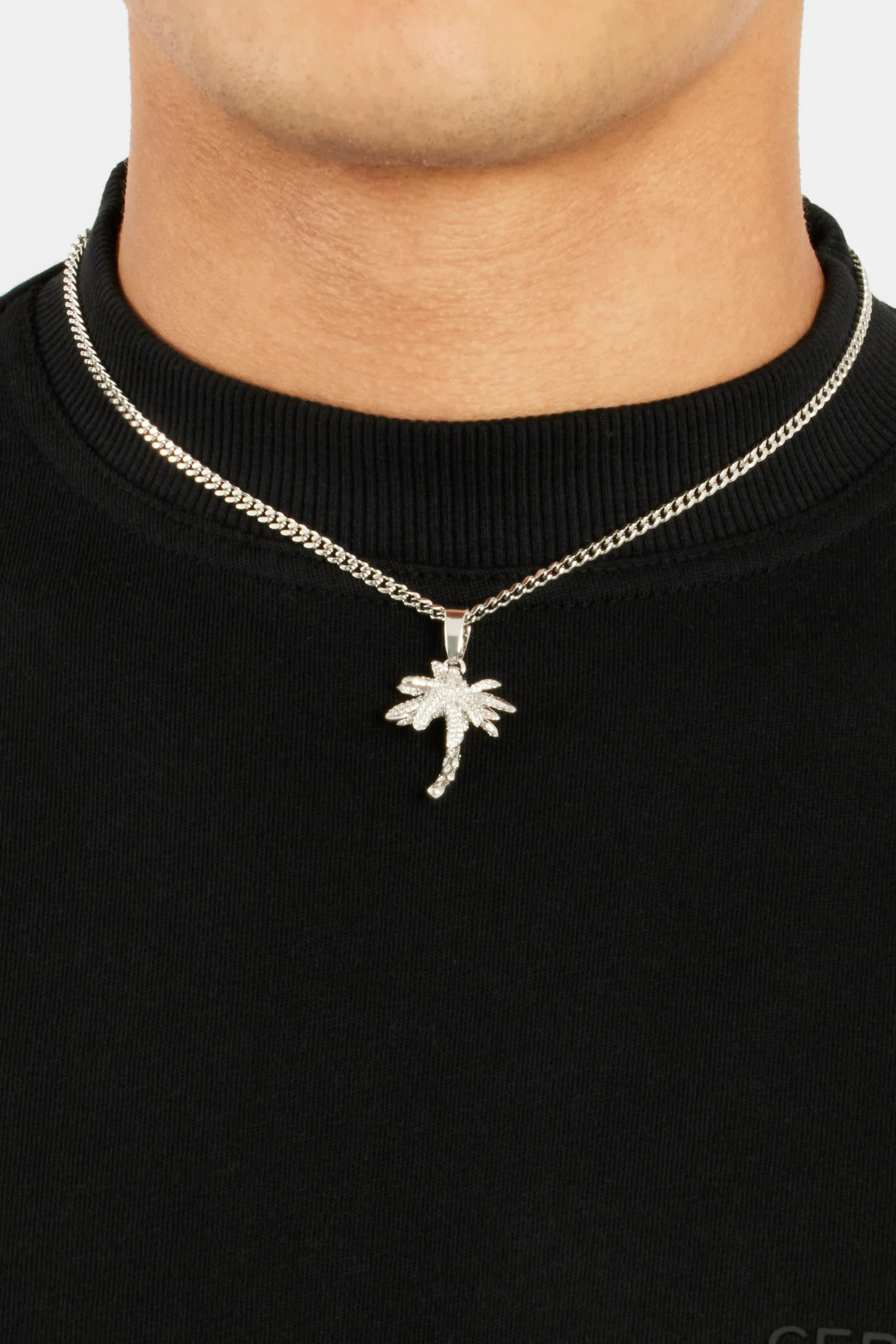 Iced CZ Palm Tree Pendant - Image 10