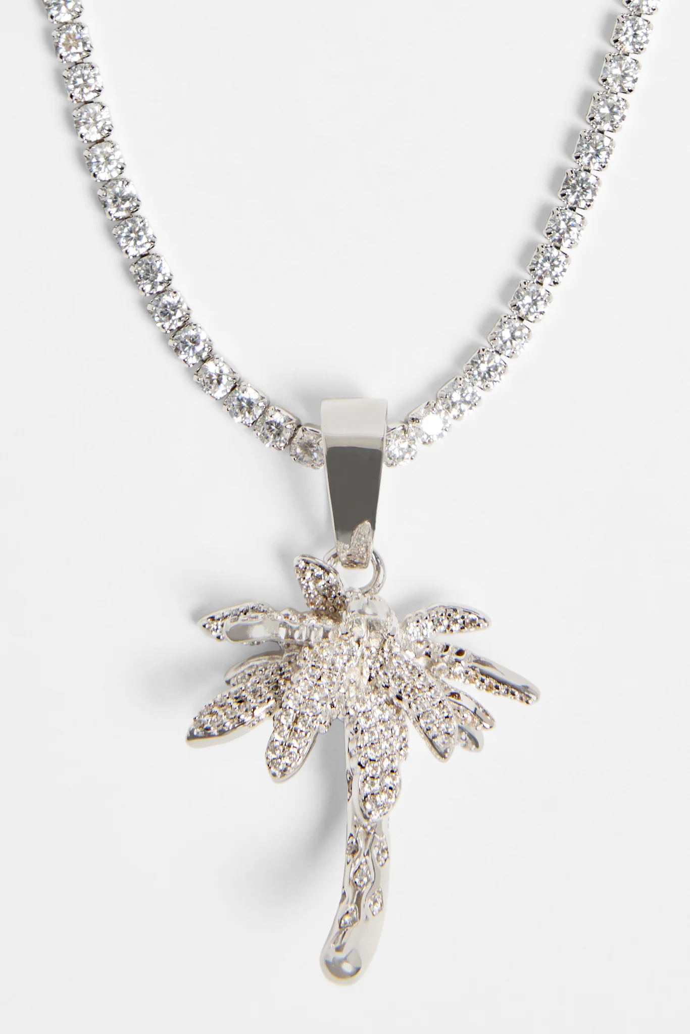 Iced CZ Palm Tree Pendant - Image 8
