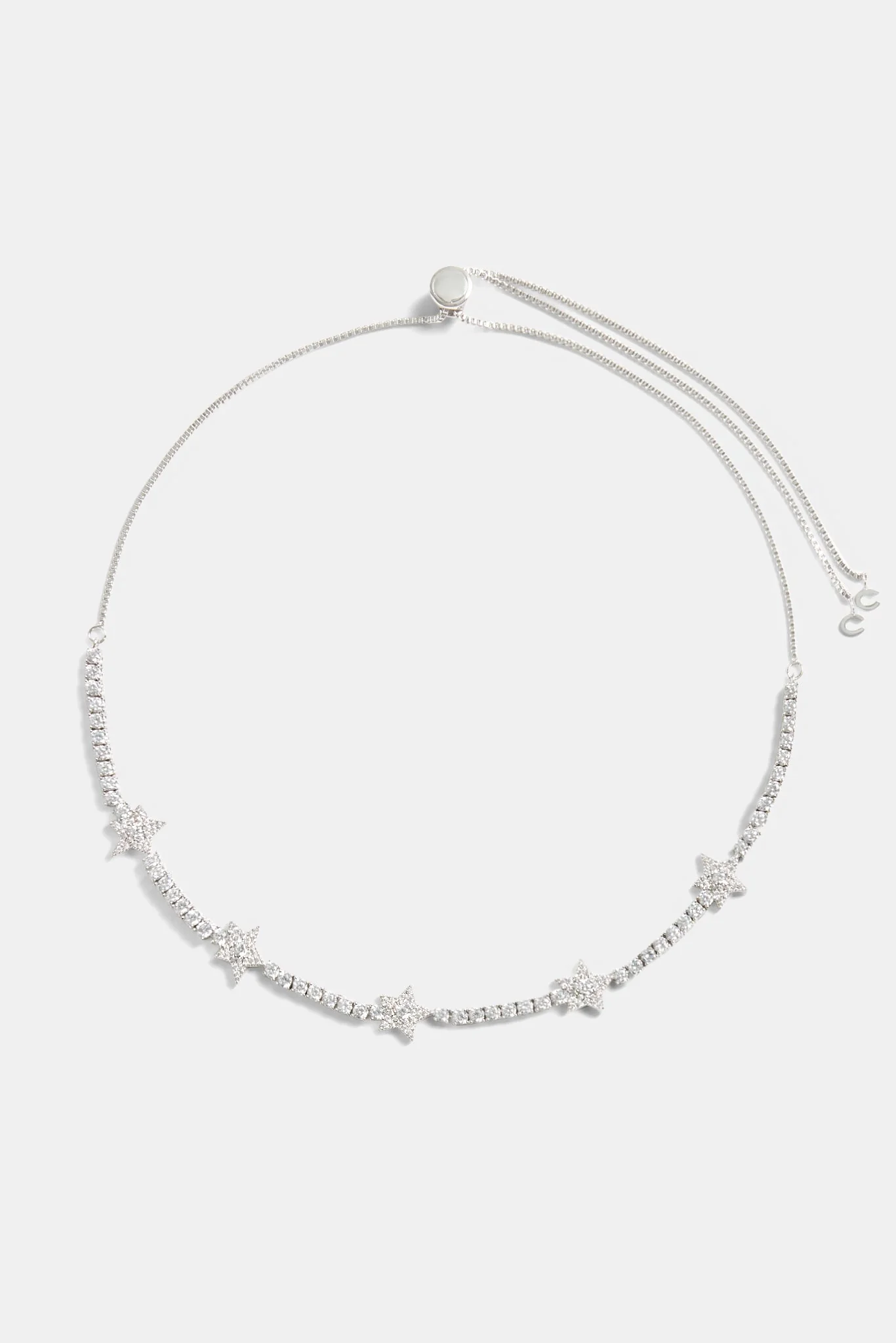 Iced CZ Star Toggle 3mm Tennis Necklace - Image 3