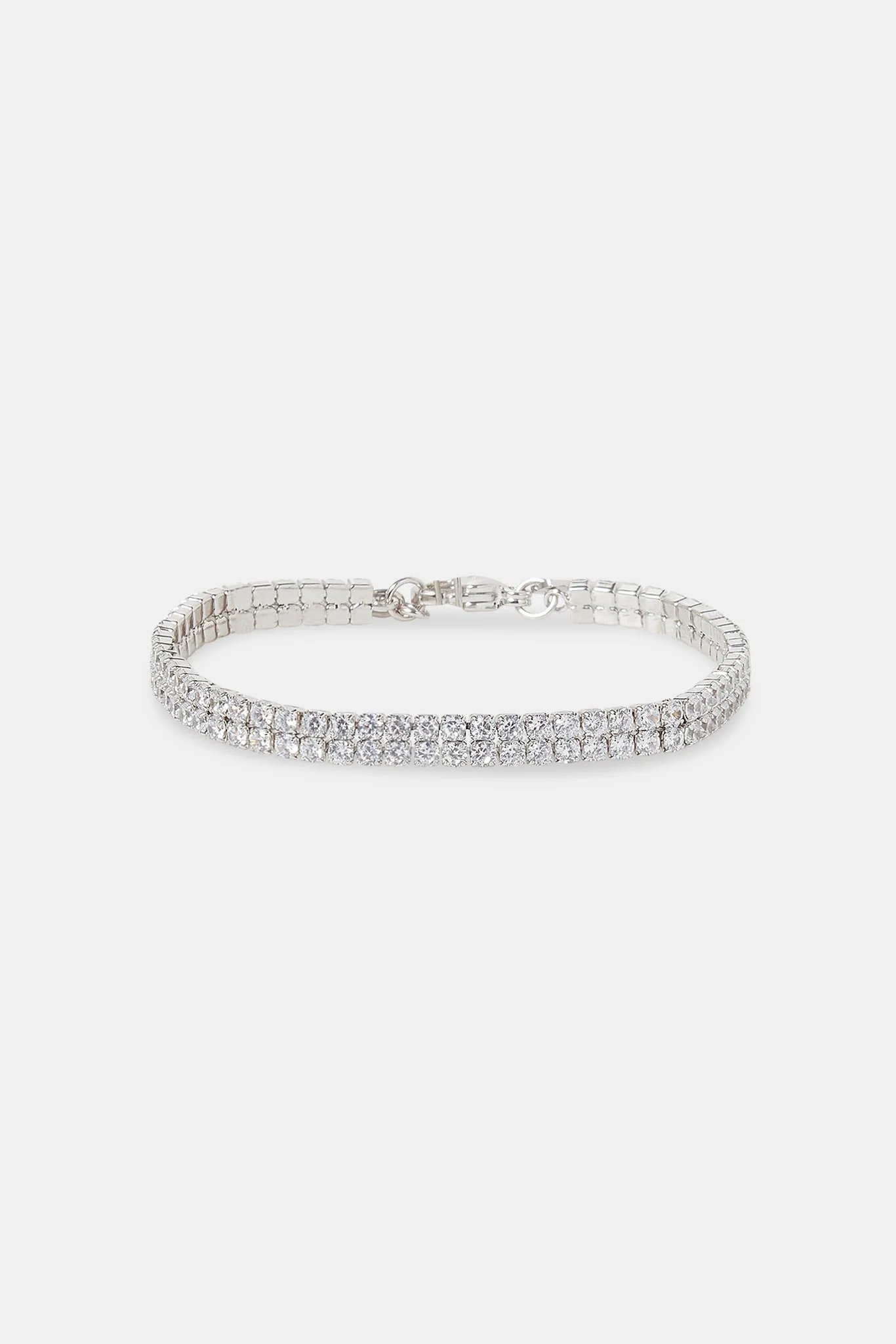 Iced Double Tennis Bracelet - 5mm - Image 2