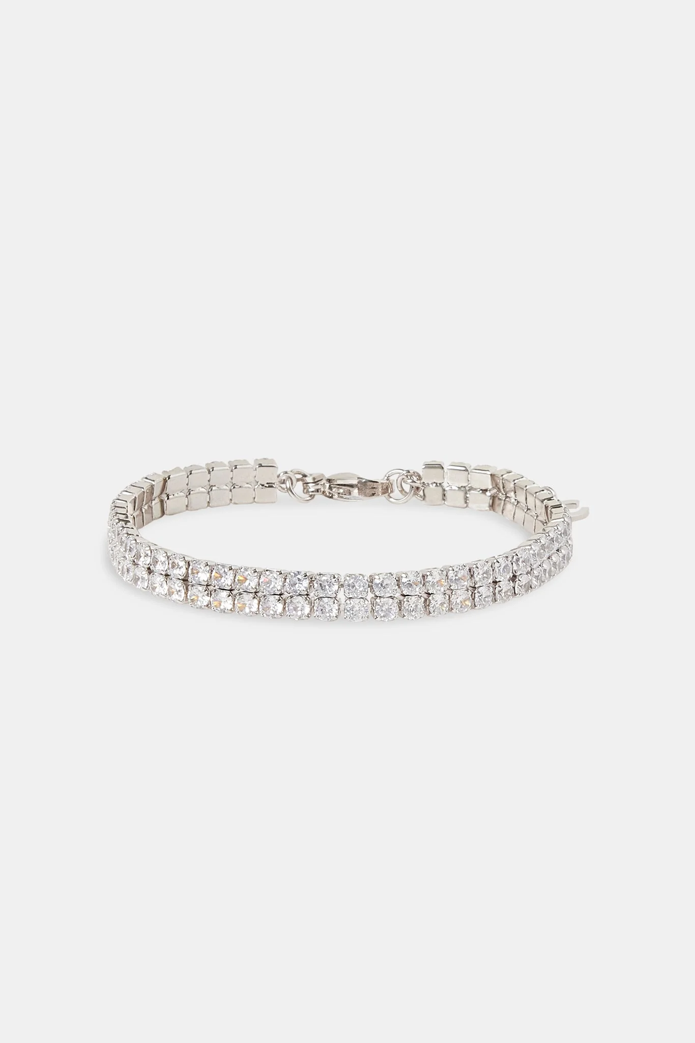 Iced Double Tennis Bracelet - 6mm - Image 2