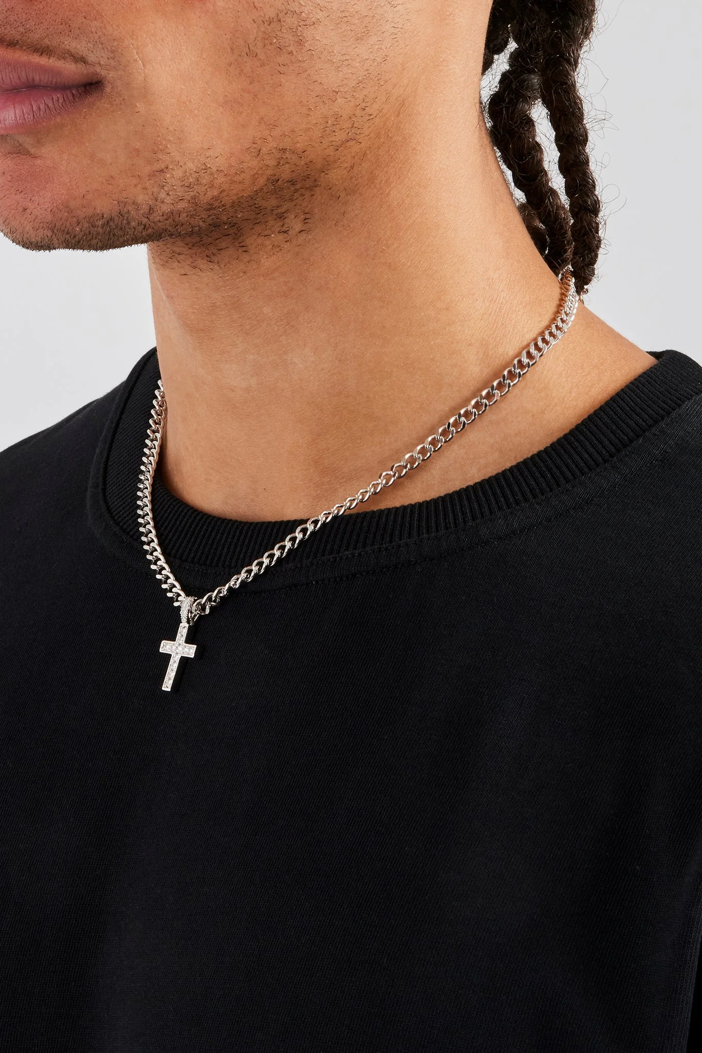 Iced Drop Cross Cuban Chain - 5mm - Image 3
