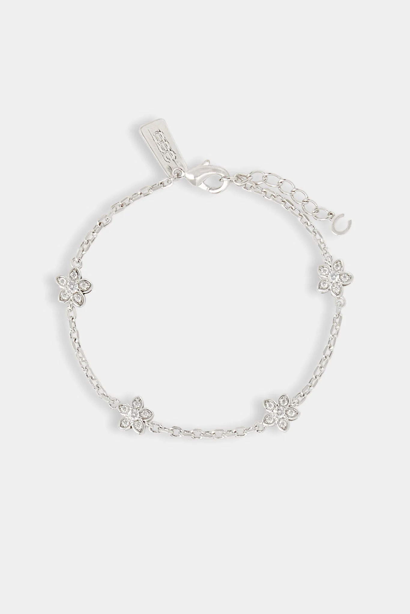 Iced Flower Rolo Bracelet - 8mm - Image 2