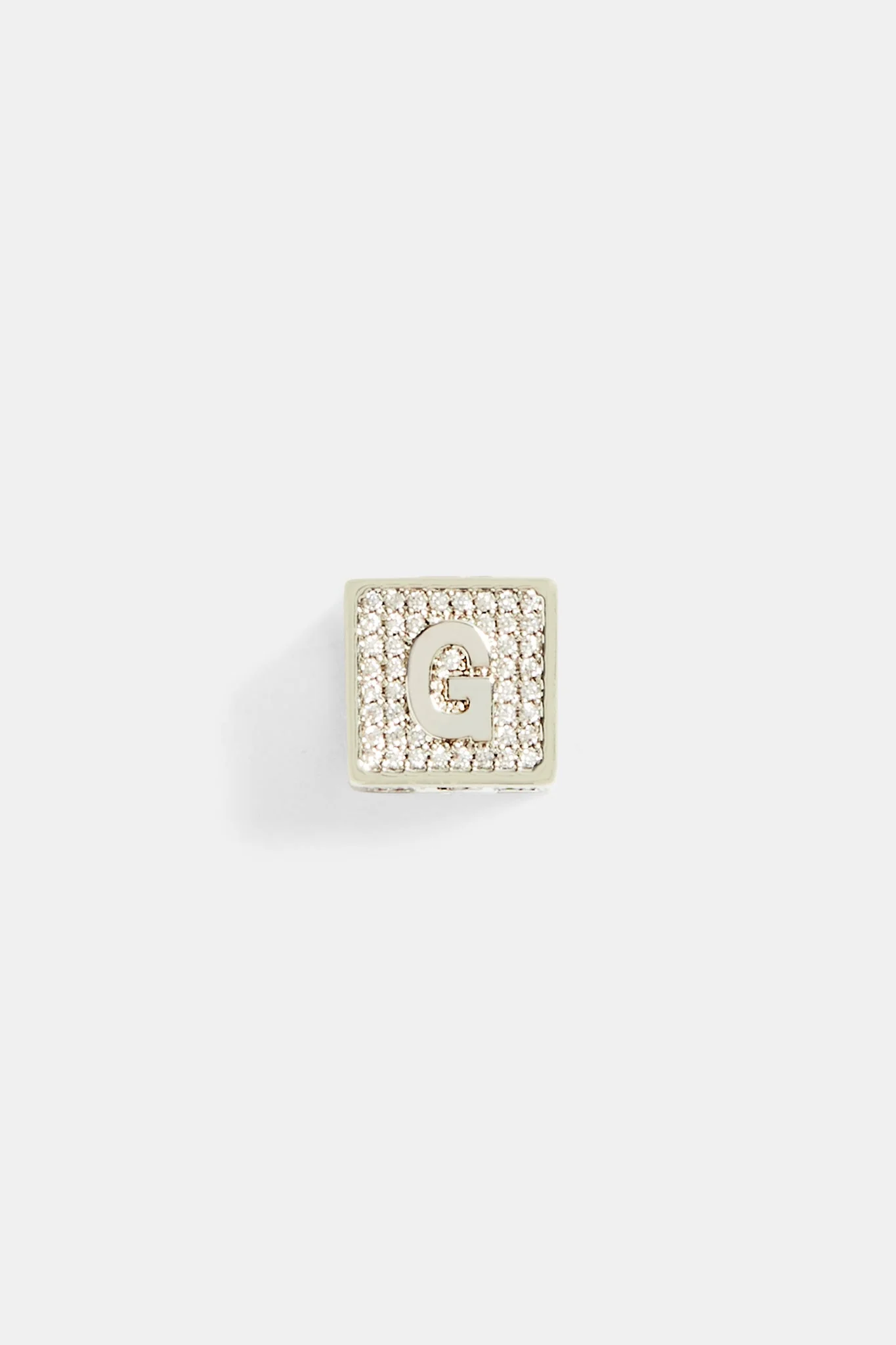 Iced G Letter Block Pendant - Image 2