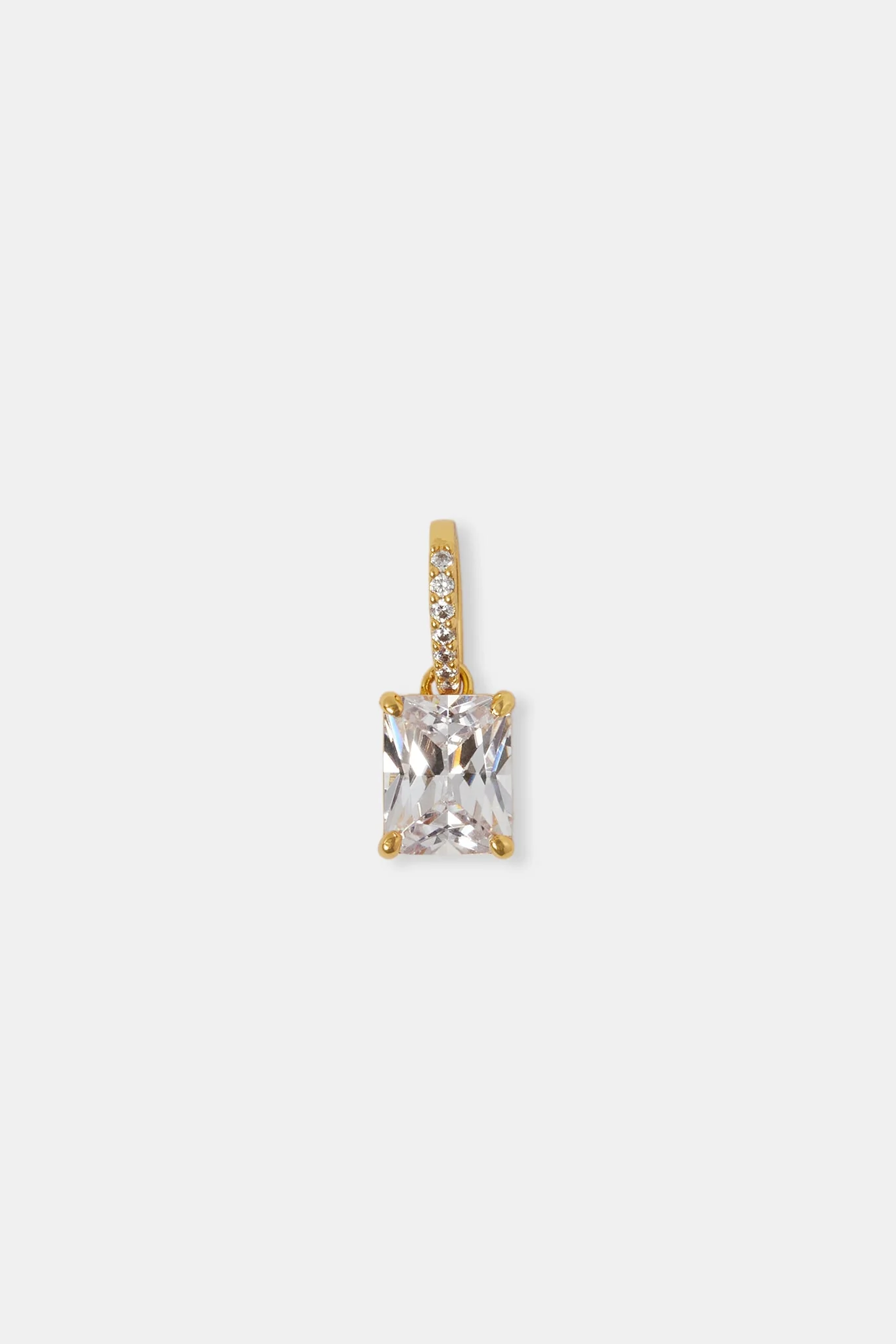 Iced Gemstone Pendant & 3mm Tennis Chain - Gold - Image 2