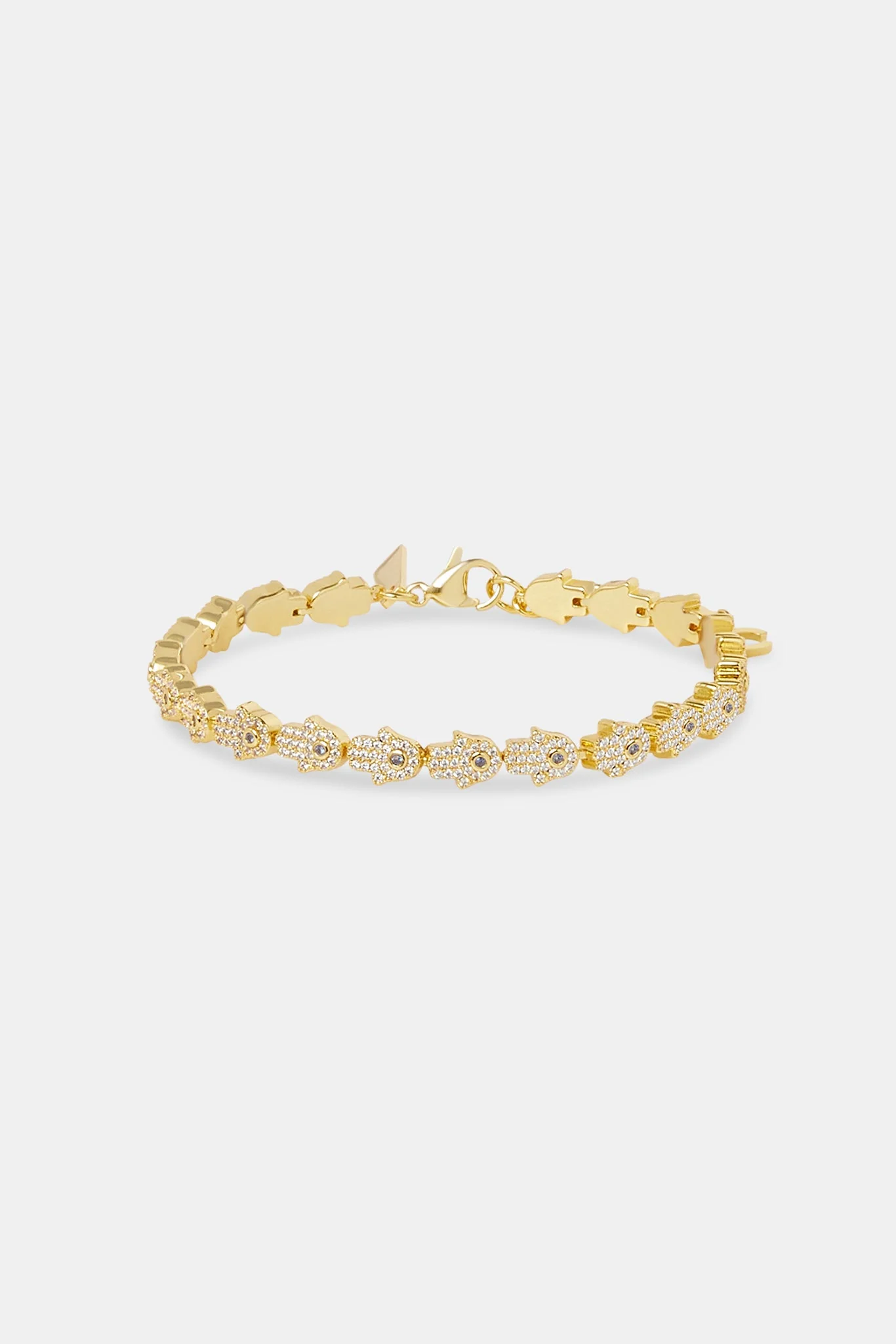 Iced Hamsa Hand Bracelet - 6mm - Image 2