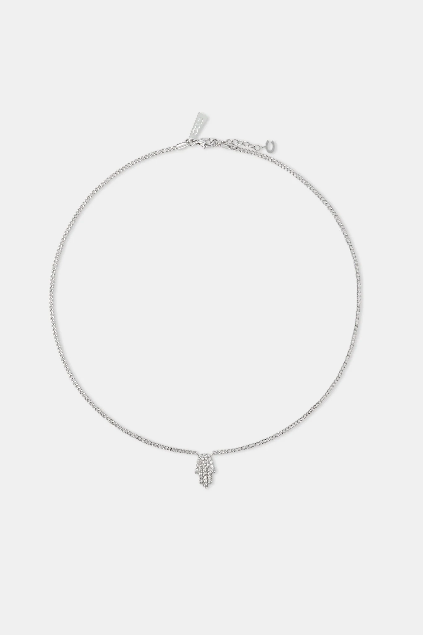 Iced Hamsa Hand Necklace - Image 4