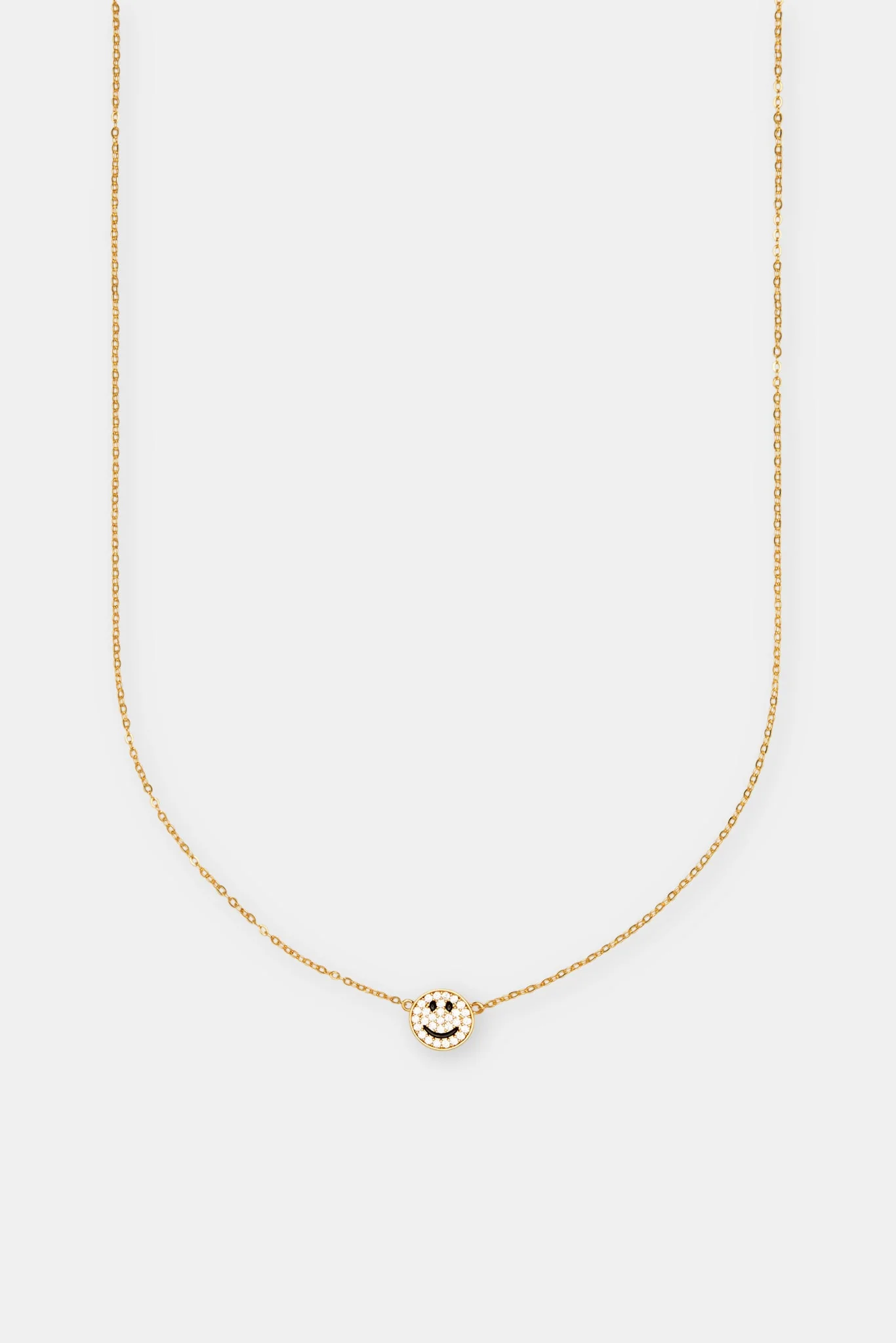 Iced Happy Face Motif Necklace - Image 2