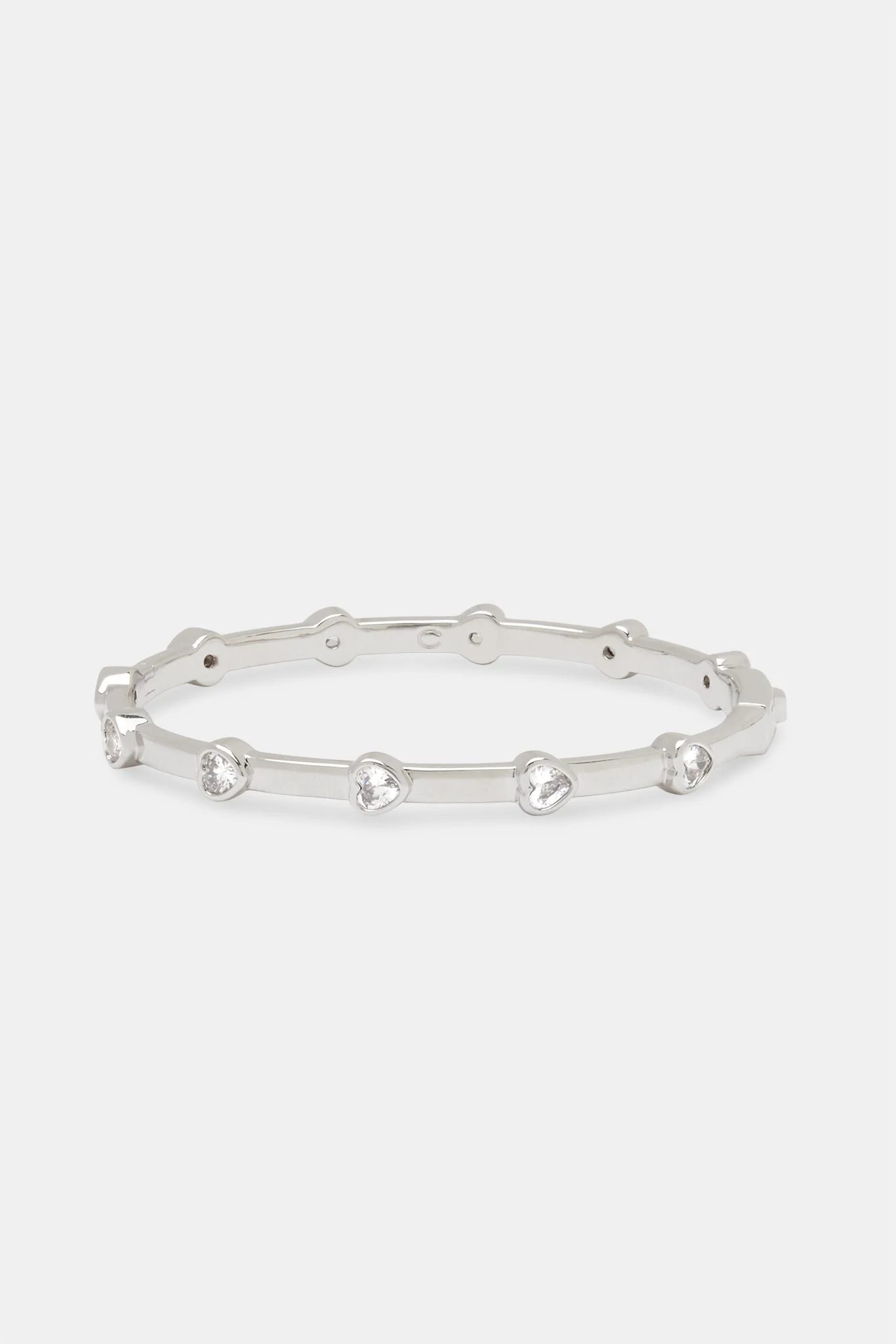 Iced Heart Gemstone Bangle - 5mm - Image 2