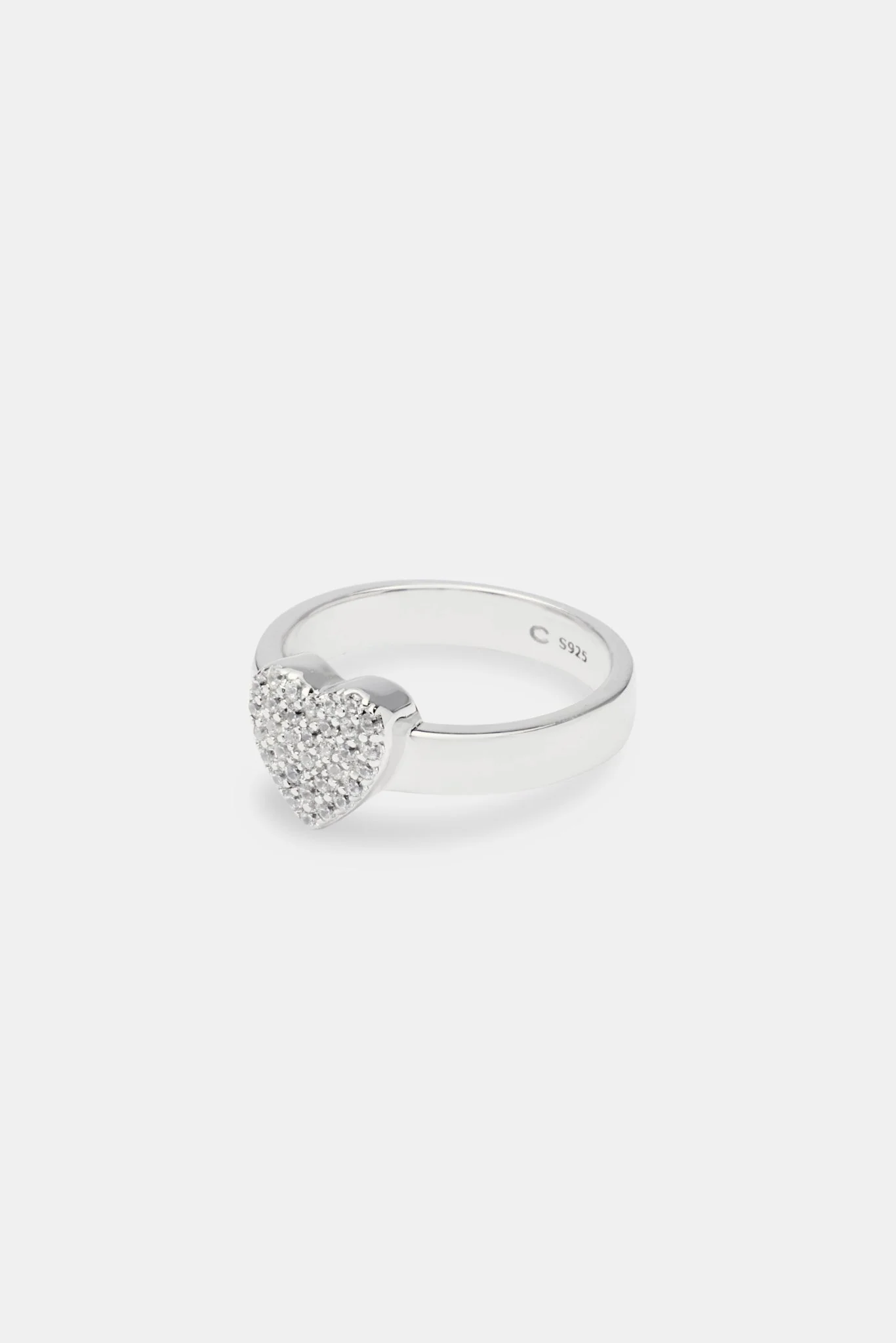 Iced Heart Ring - White - Image 3