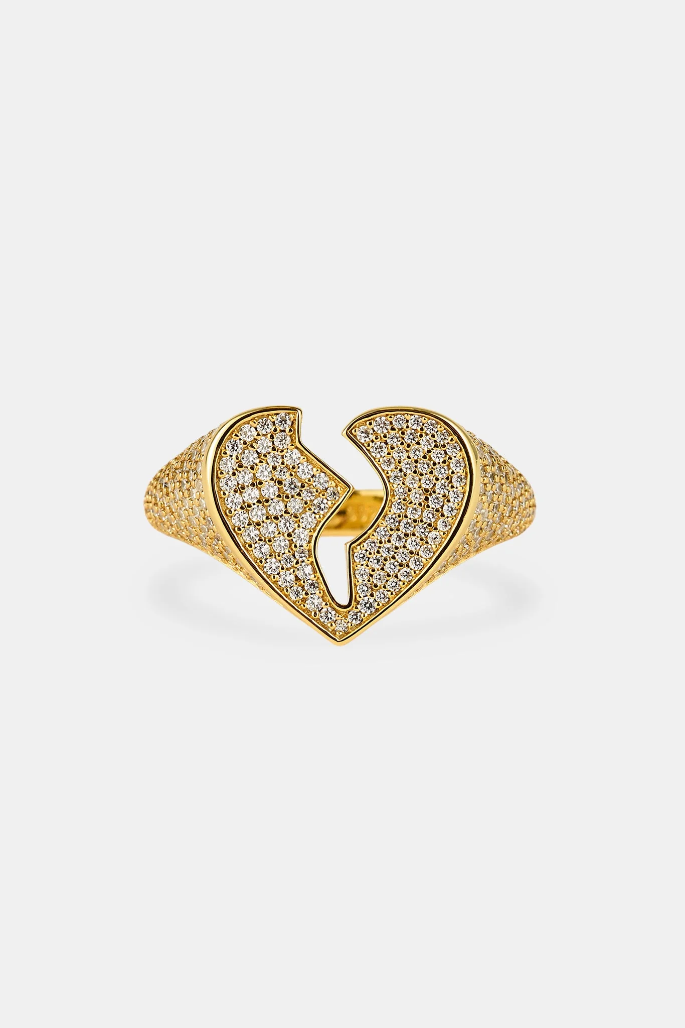 Iced Heartbreak Ring - 15mm - Gold - Image 3