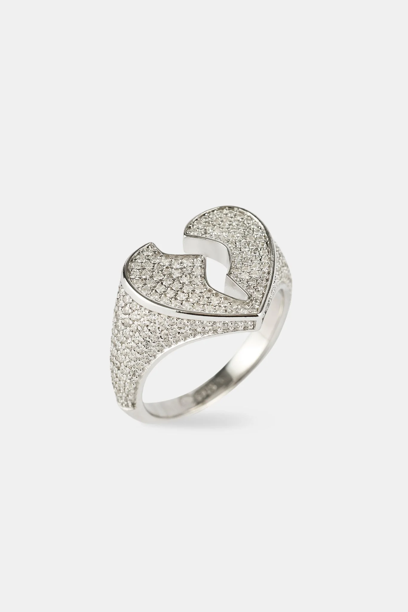 Iced Heartbreak Ring - 15mm - White - Image 2