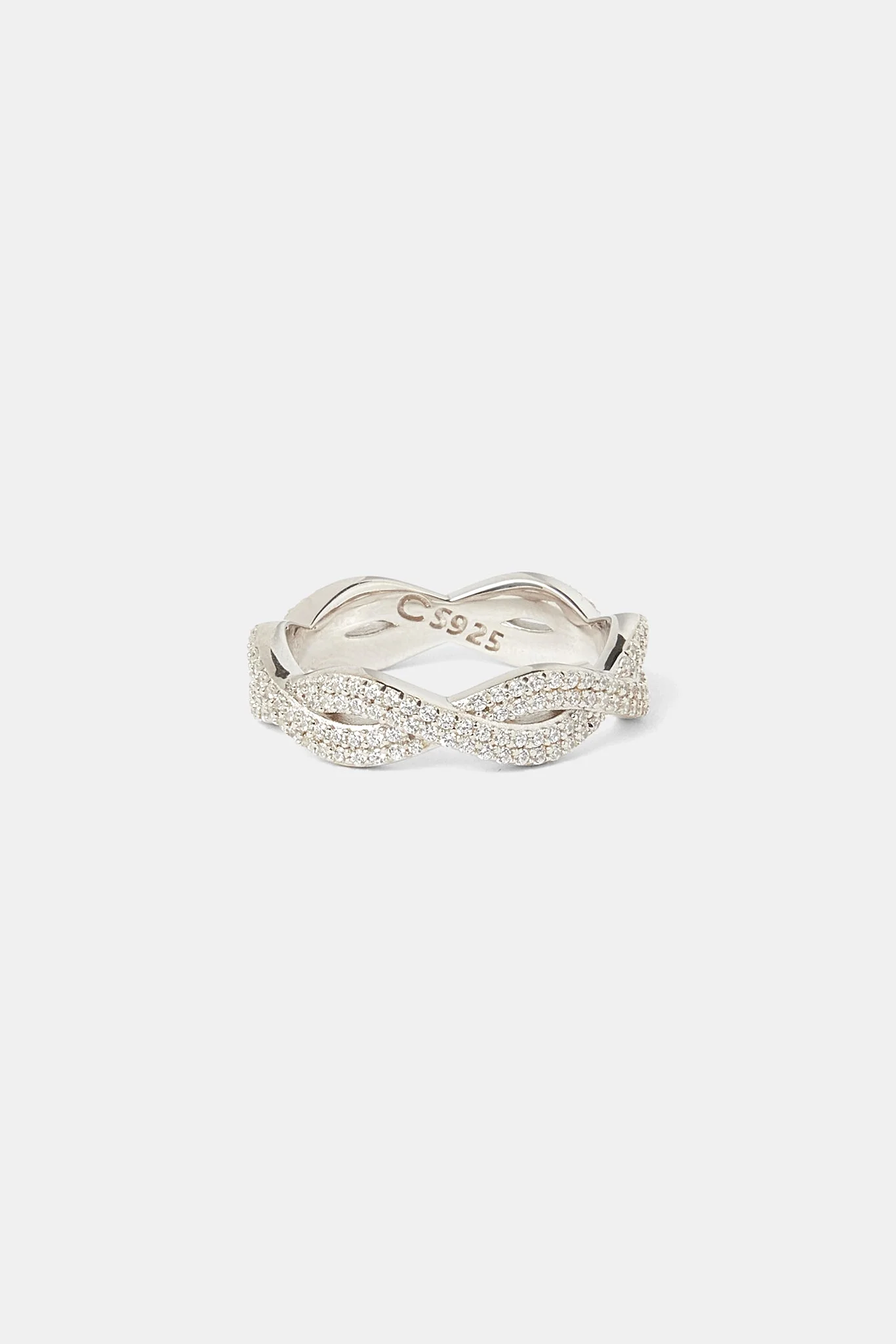 Iced Infinity Link Ring - 6mm