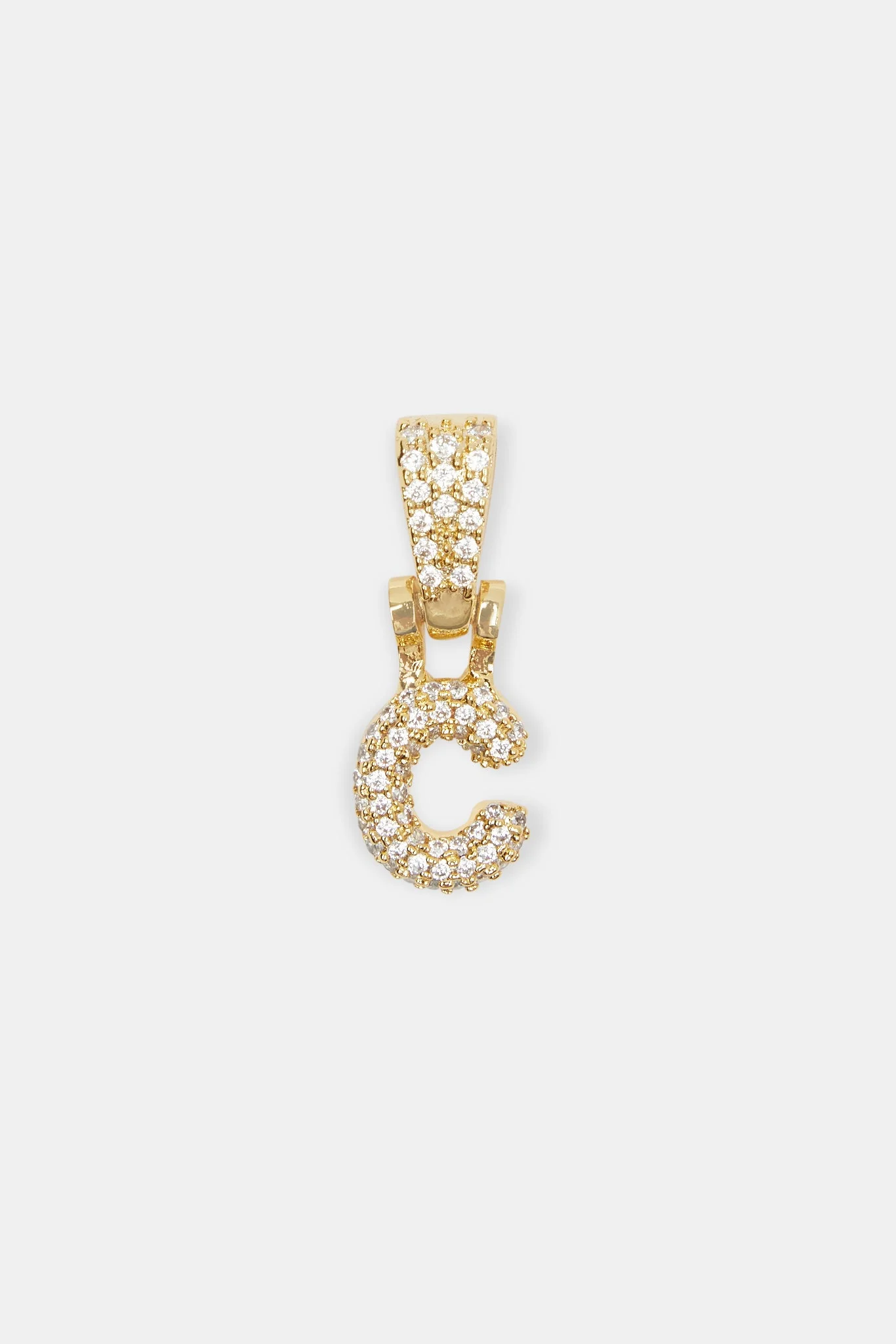 Iced Mini Bubble Pendant - Gold - Image 3