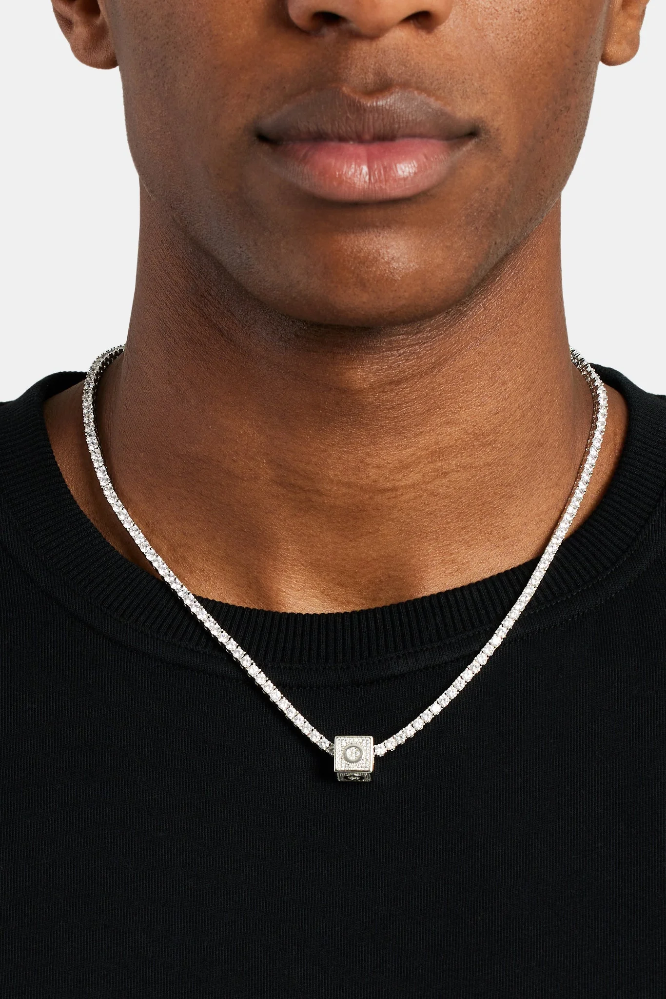 Iced O Letter Block Pendant - Image 3
