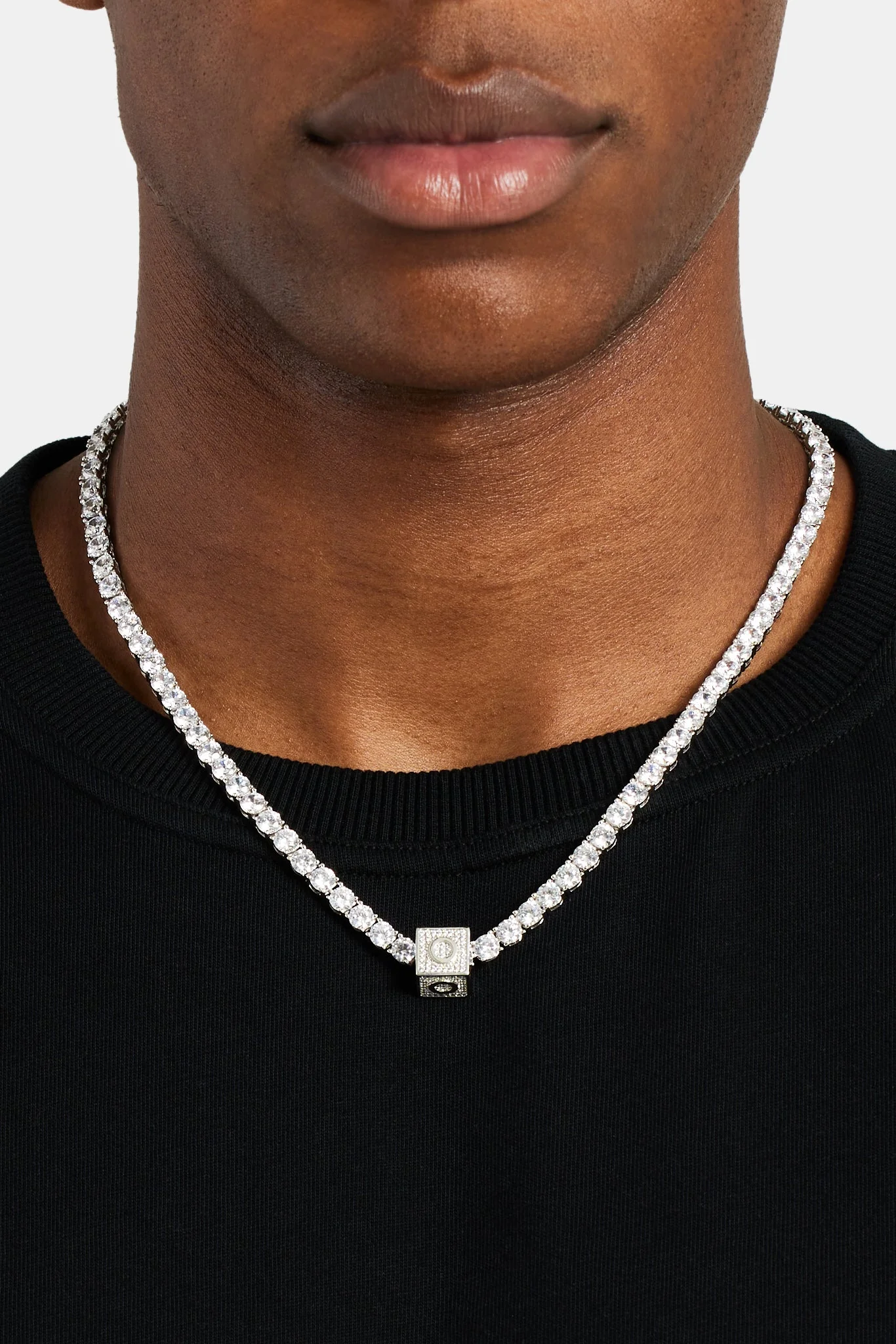 Iced O Letter Block Pendant - Image 4
