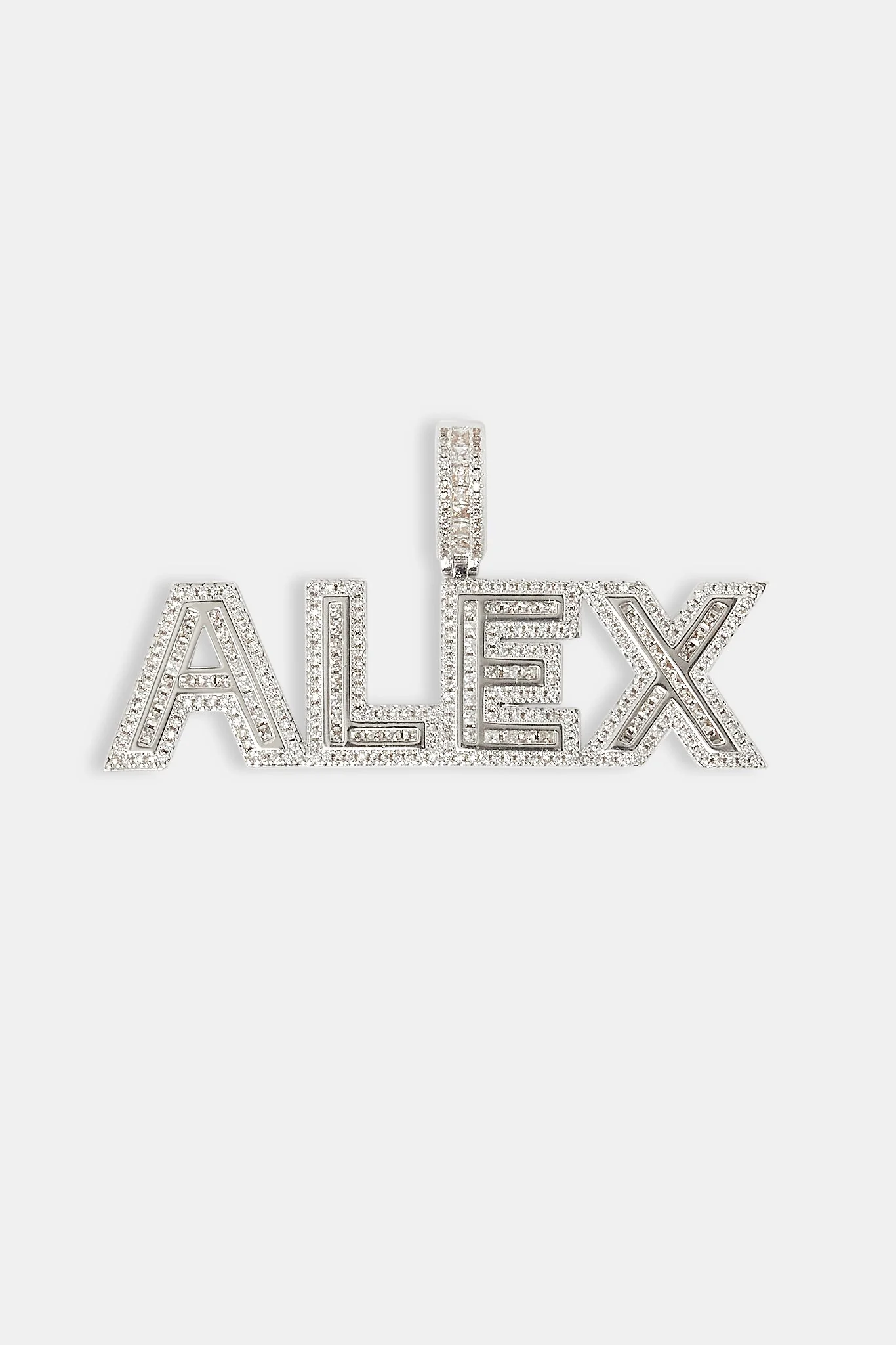 Iced Outline Letter Pendant - 22mm - Image 2