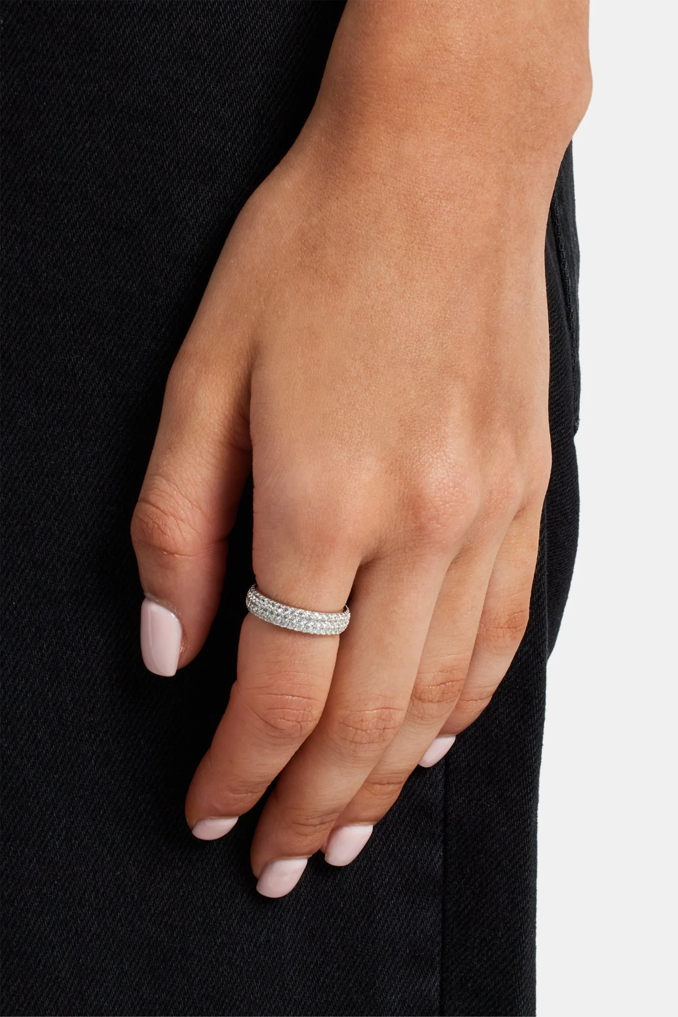 Iced Pave Band Ring - 5mm - Image 2