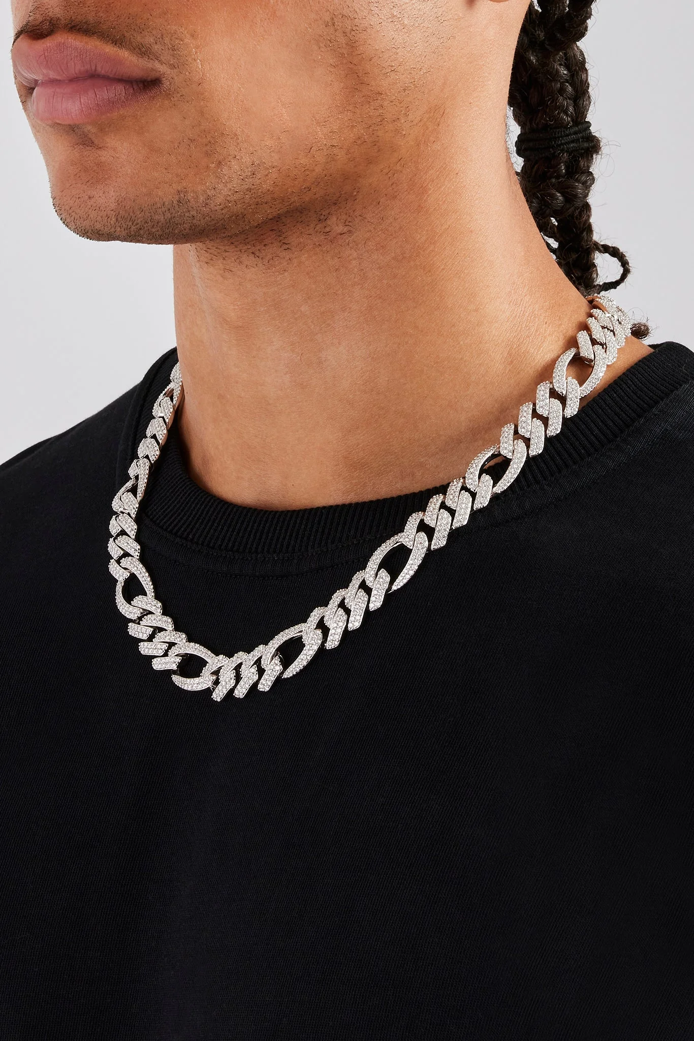 Iced Pave Figaro Chain - 14mm - Image 3