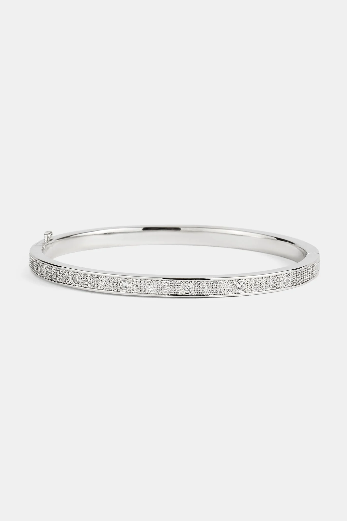Iced Pave Gemstone Bangle - 5mm