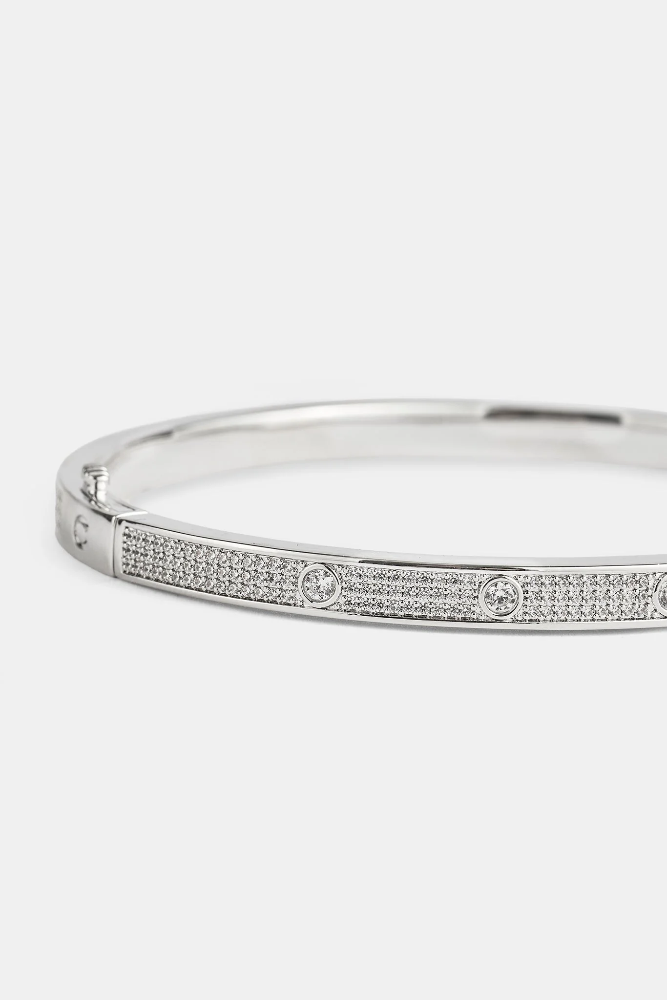 Iced Pave Gemstone Bangle - 5mm - Image 3