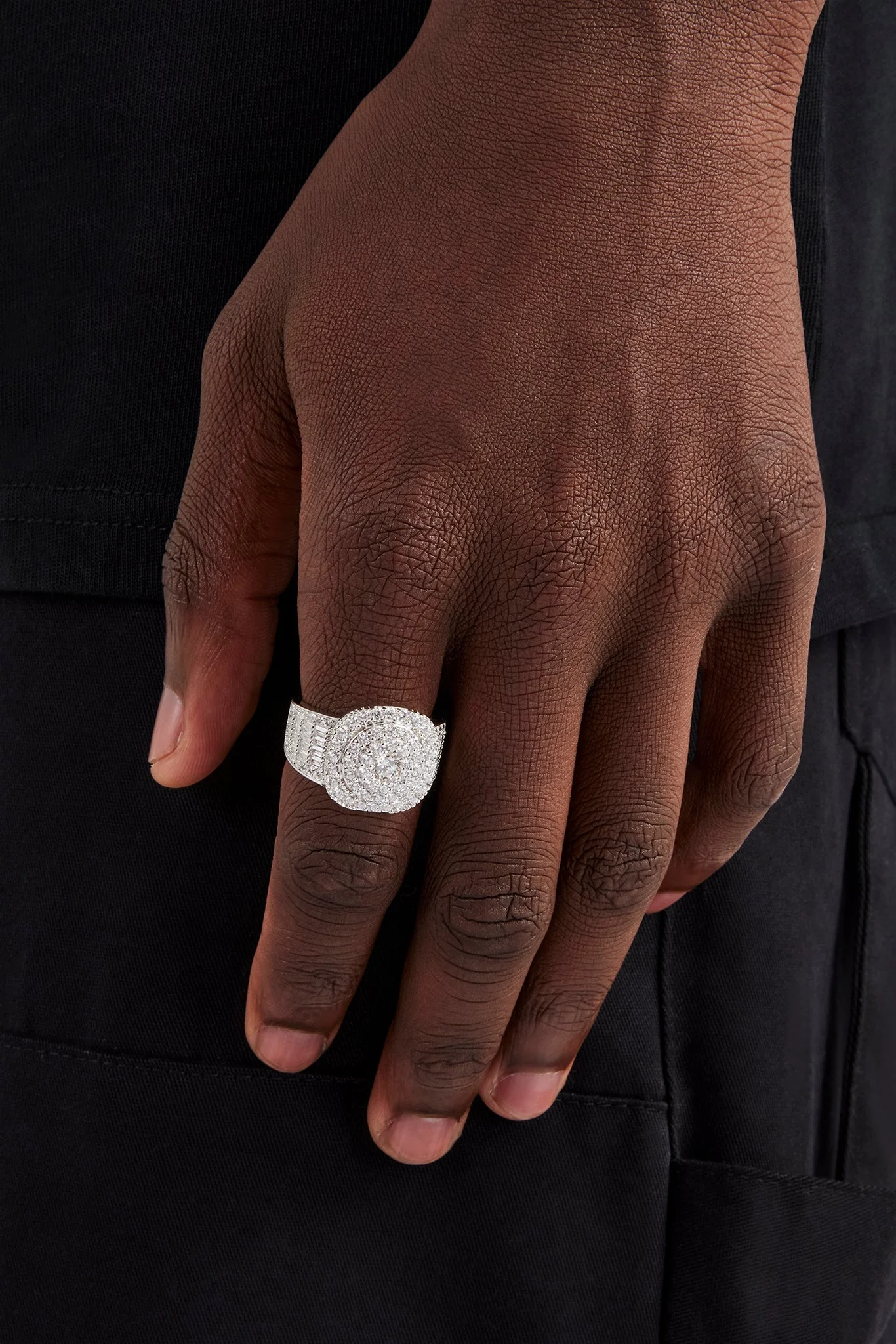 Iced Pave Signet Ring - 20mm - Image 2