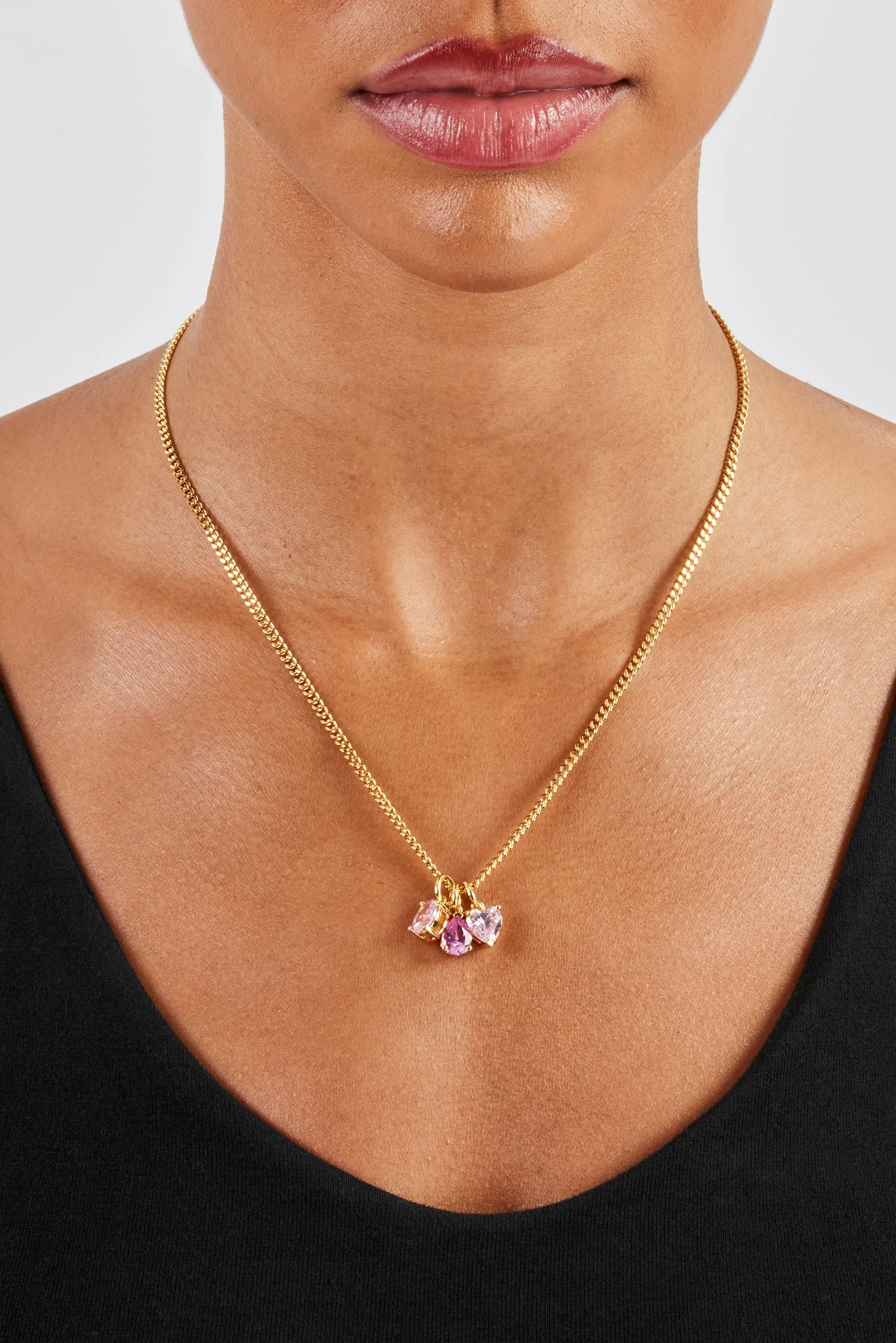 Iced Pink Layered Gemstone Necklace - 10mm