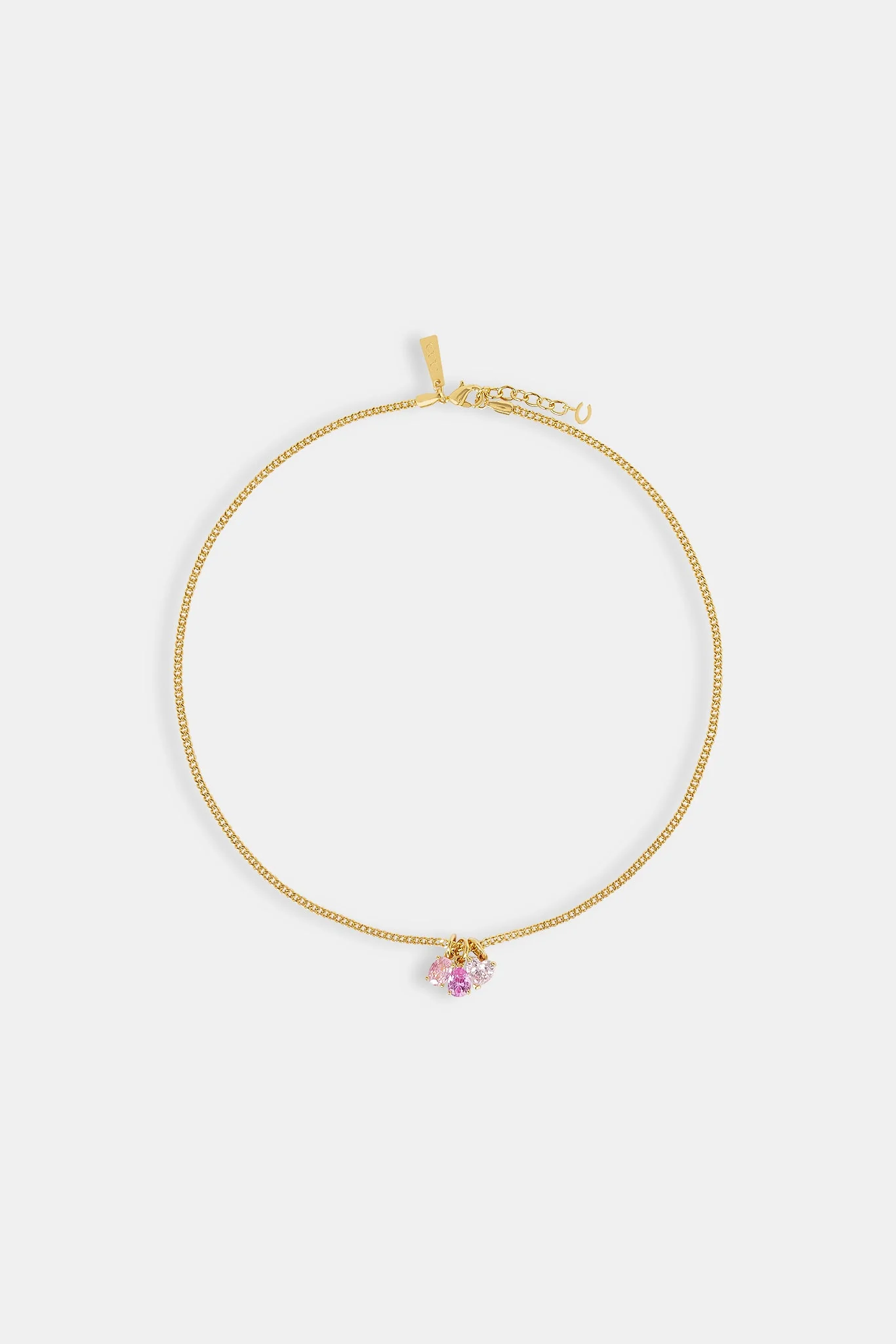 Iced Pink Layered Gemstone Necklace - 10mm - Image 4