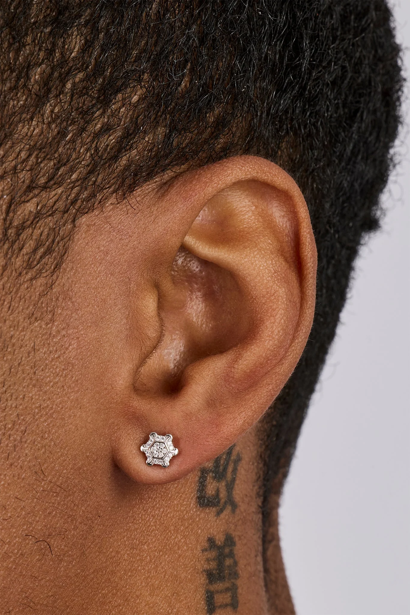 Iced & Polished Mix Stud Earrings - 6mm