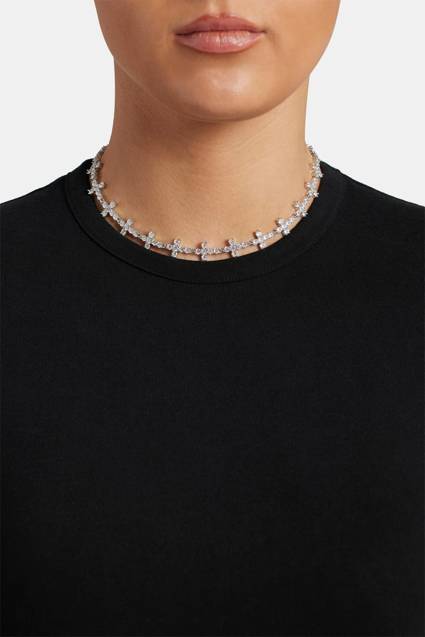 Iced Repeat Cross Choker - Image 2