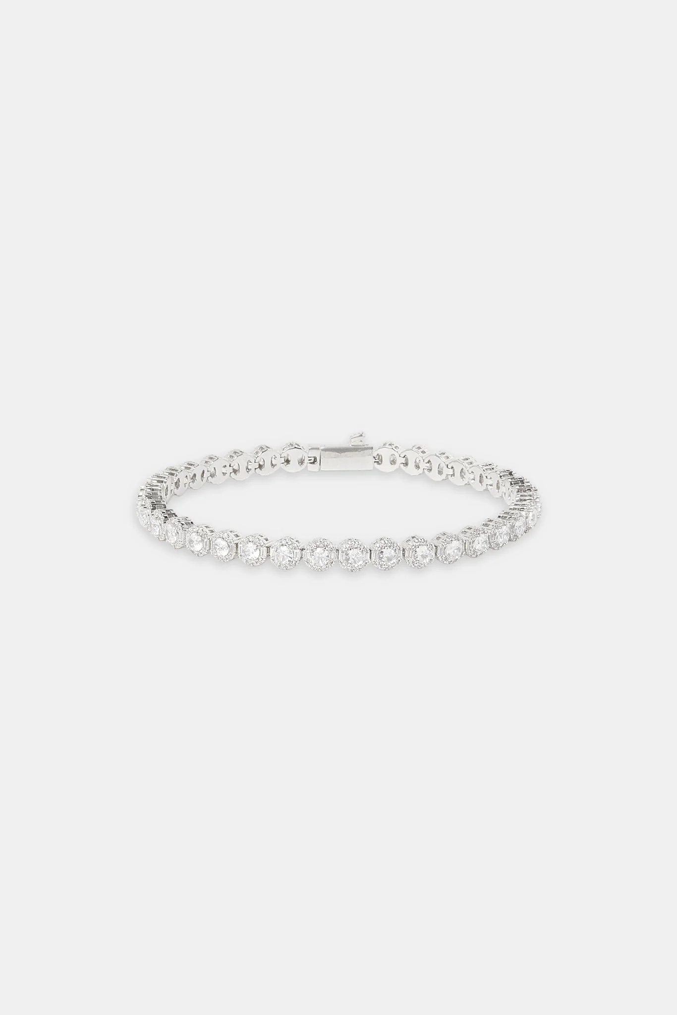 Iced Round Cluster Tennis Bracelet - 6mm - Image 2
