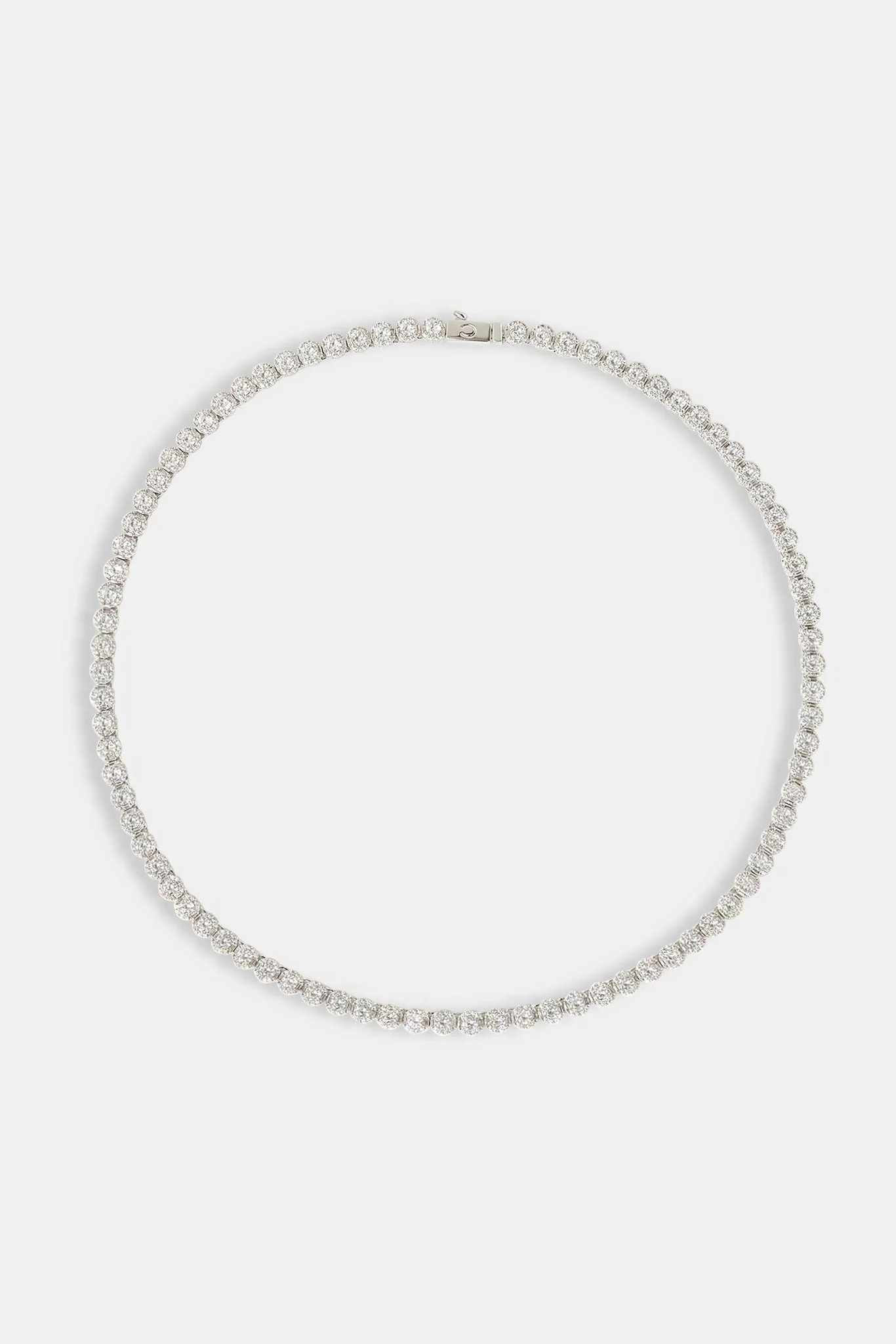 Iced Round Cluster Tennis Chain - 6mm - Image 3