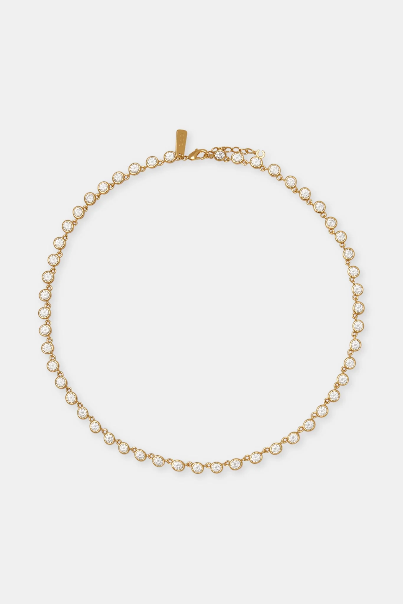 Iced Round Stone Chain - 6mm - Gold - Image 4