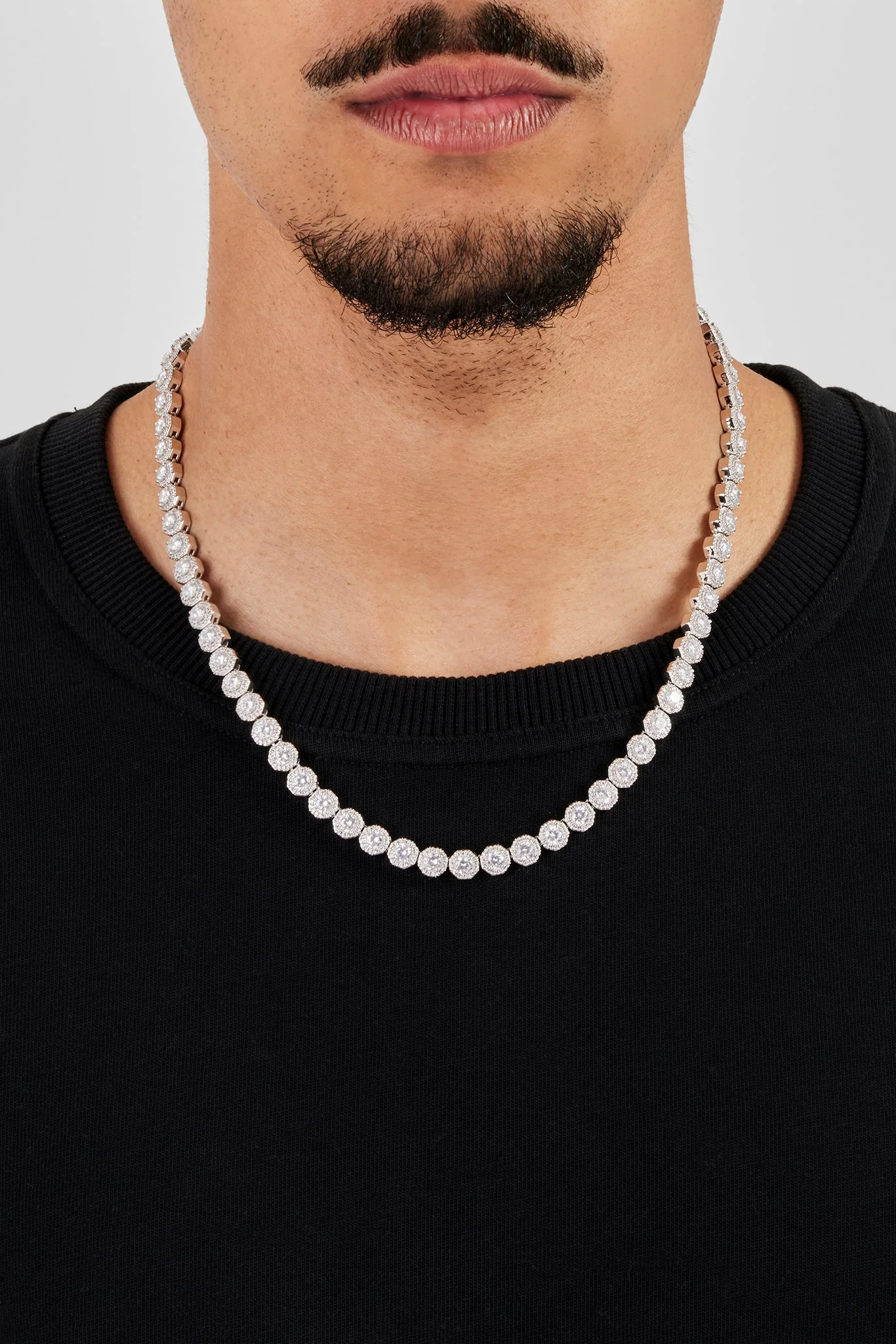 Iced Shape Cluster Tennis Chain - 6mm