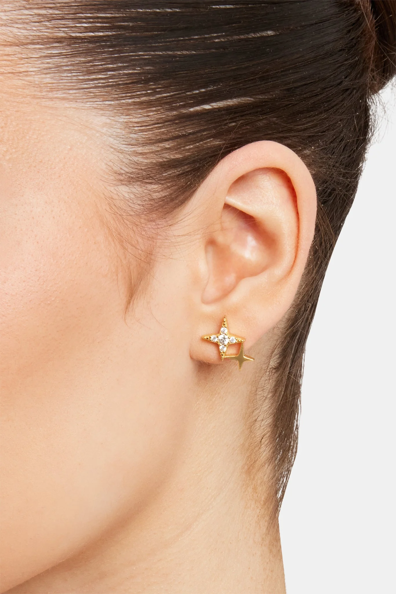 Iced Star Stud Earrings - Image 2