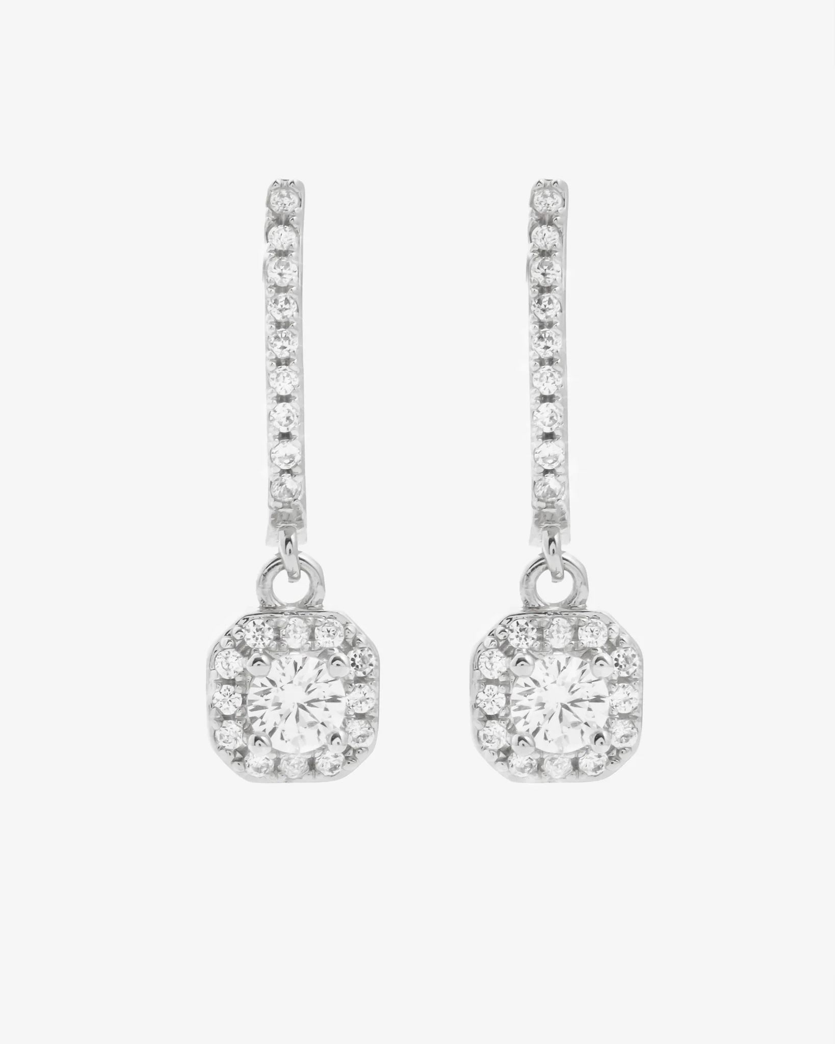 Iced Stone Huggie Earrings - Image 3